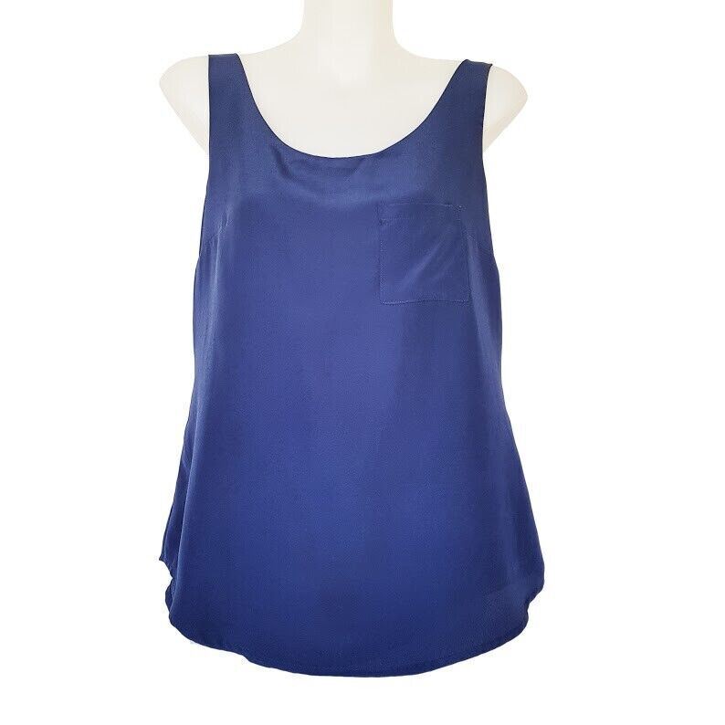 JEANSWEST Blue Sleeveless Formal Casual Top Summer Travel Ladies Wear Blouse
