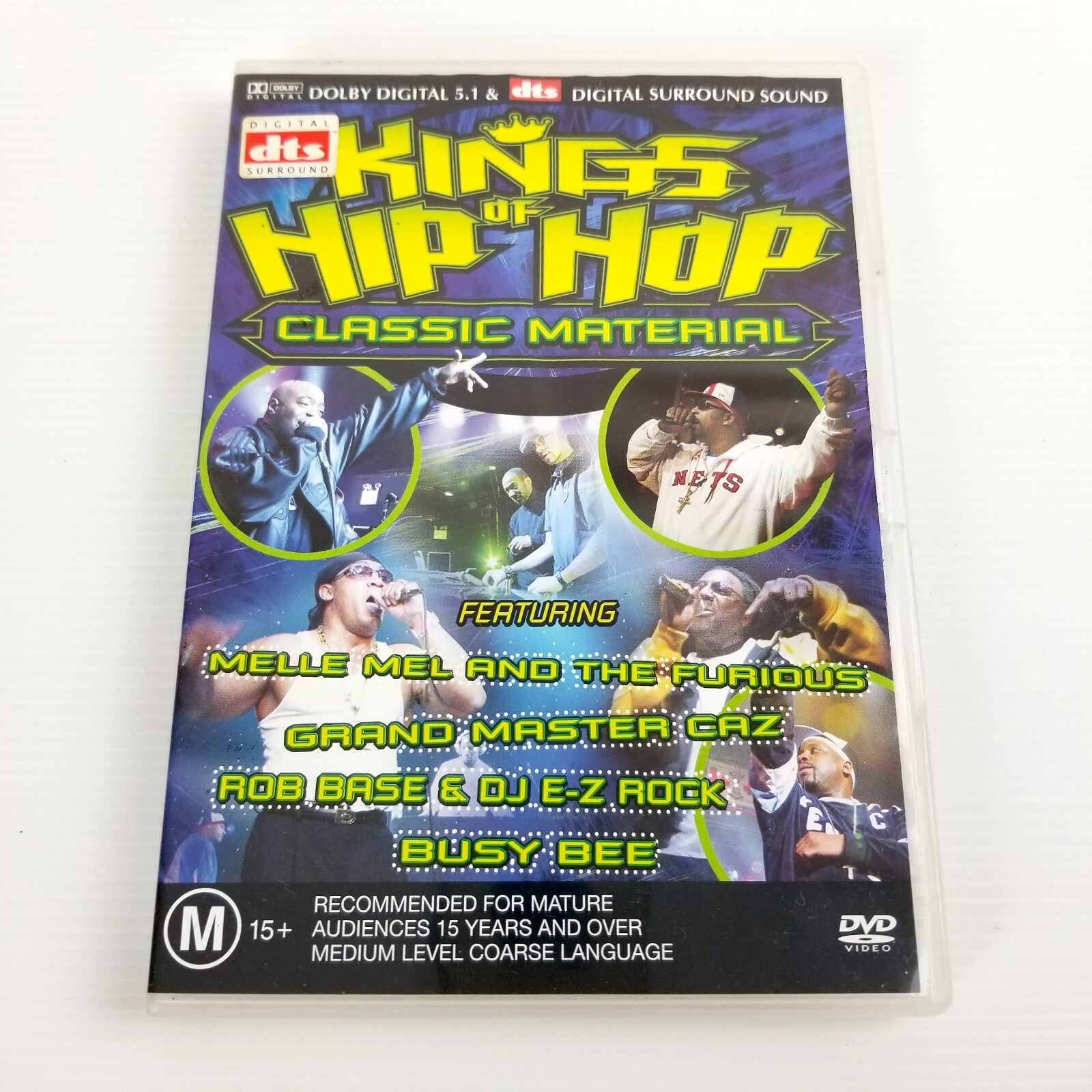 Kings Of Hip Hop Classic Material (DVD, 2003) Melle Mel Grandmaster Caz Rob Base