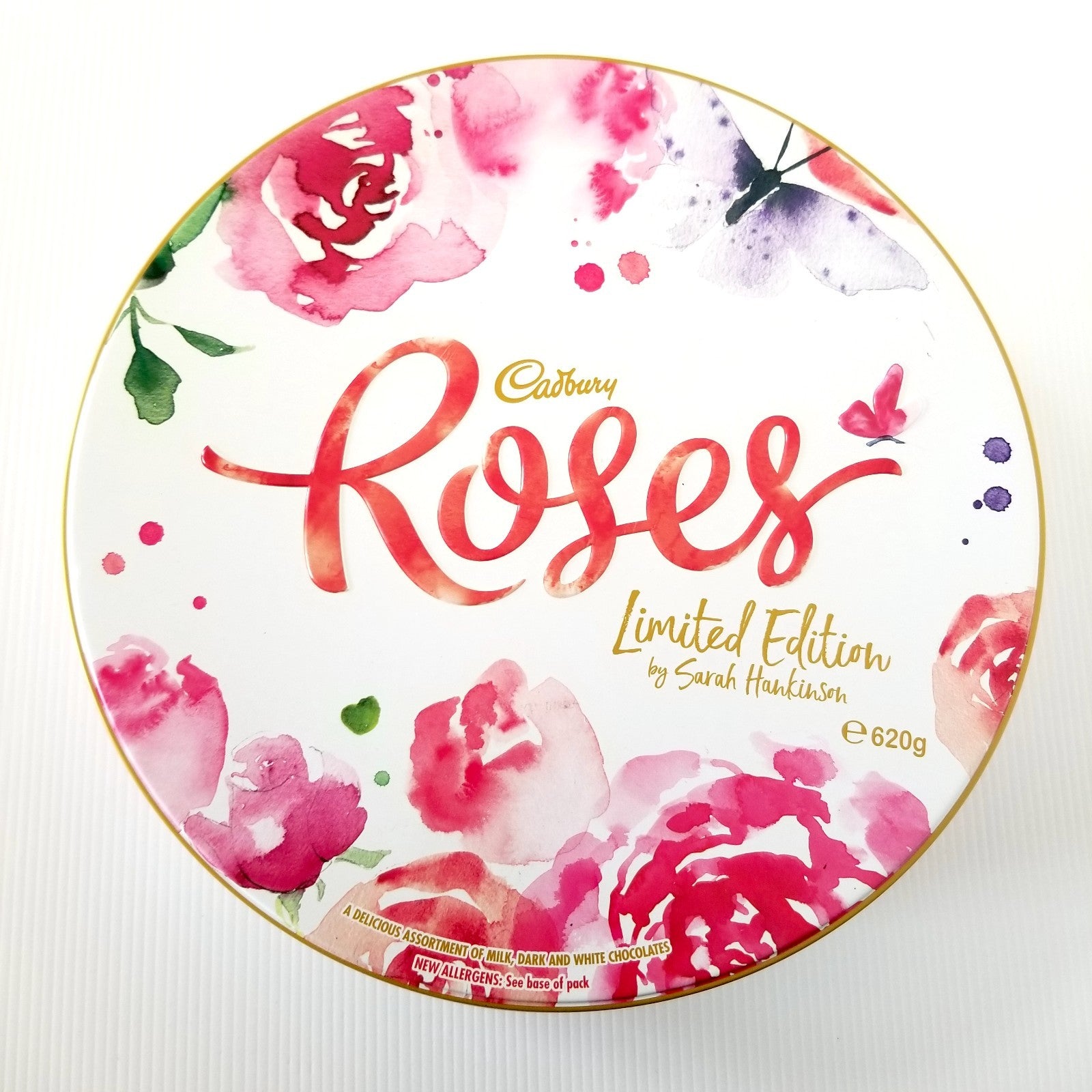 Cadbury Roses Limited Edition Decorative Tin 620g by Sarah Hankinson Empty