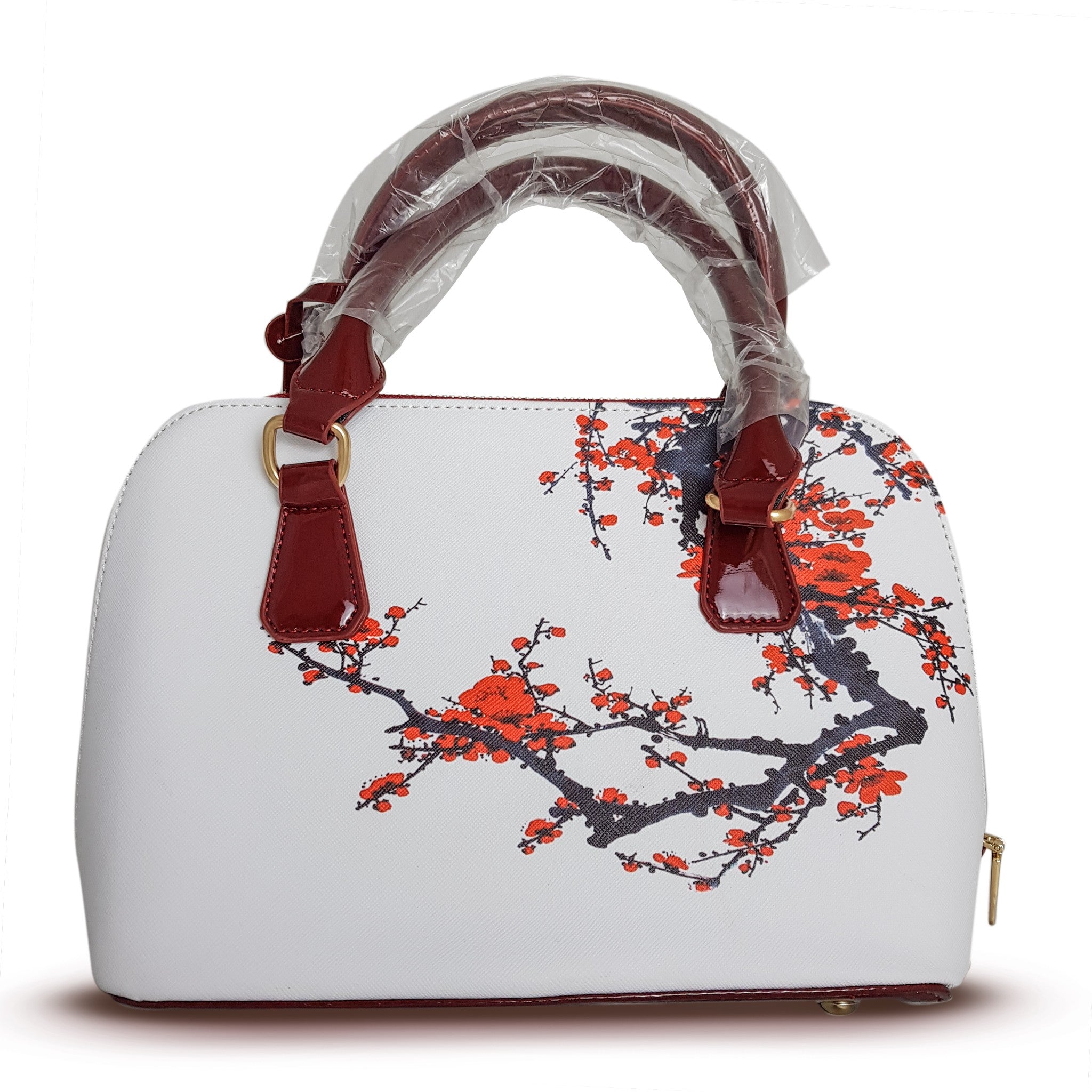 Cherry Blossom Luxury Handbag Sakura White Red Floral Shoulder Bag Japanese
