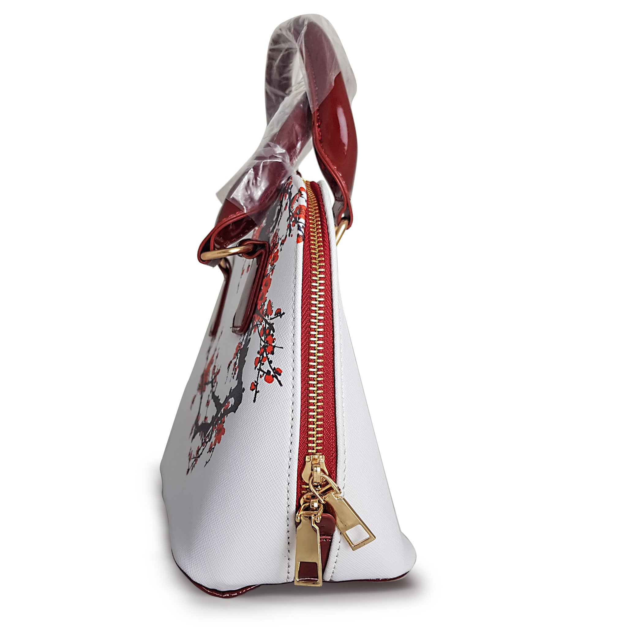 Cherry Blossom Luxury Handbag Sakura White Red Floral Shoulder Bag Japanese