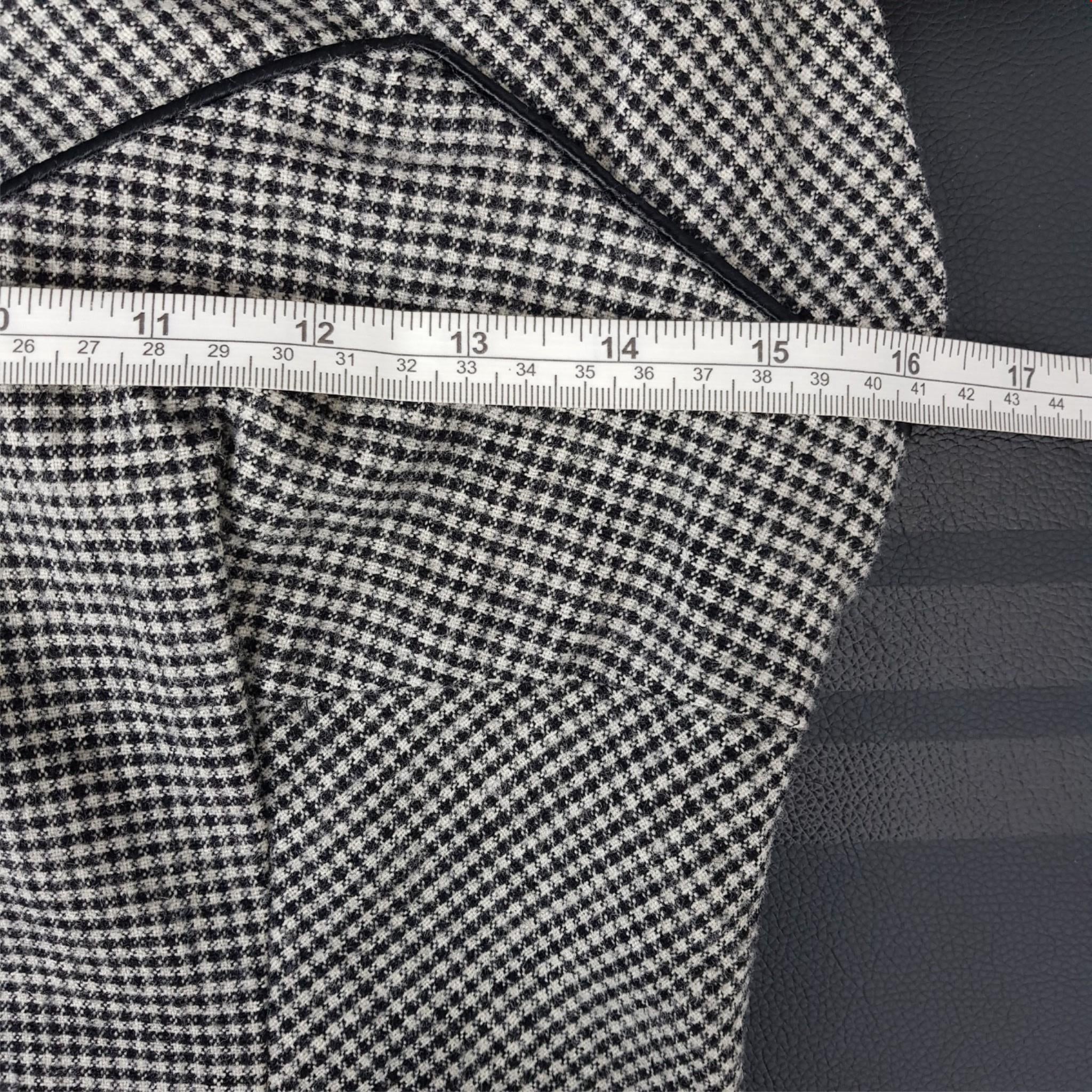Diane Von Furstenberg Raisa Wool Black White Houndstooth Sleeveless Dress Size 4