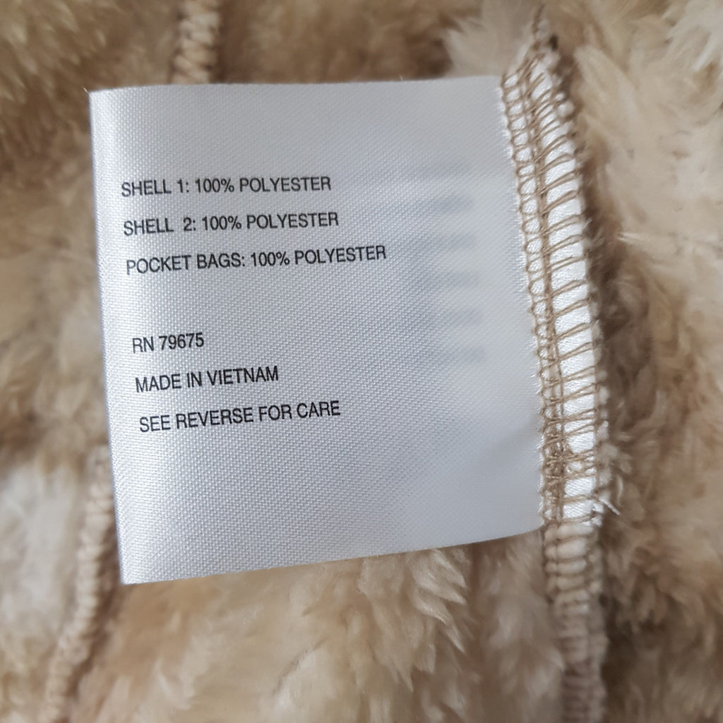 Michael Kors Women's Camouflage Vest Beige White Designer Fleece Outerwear NEW