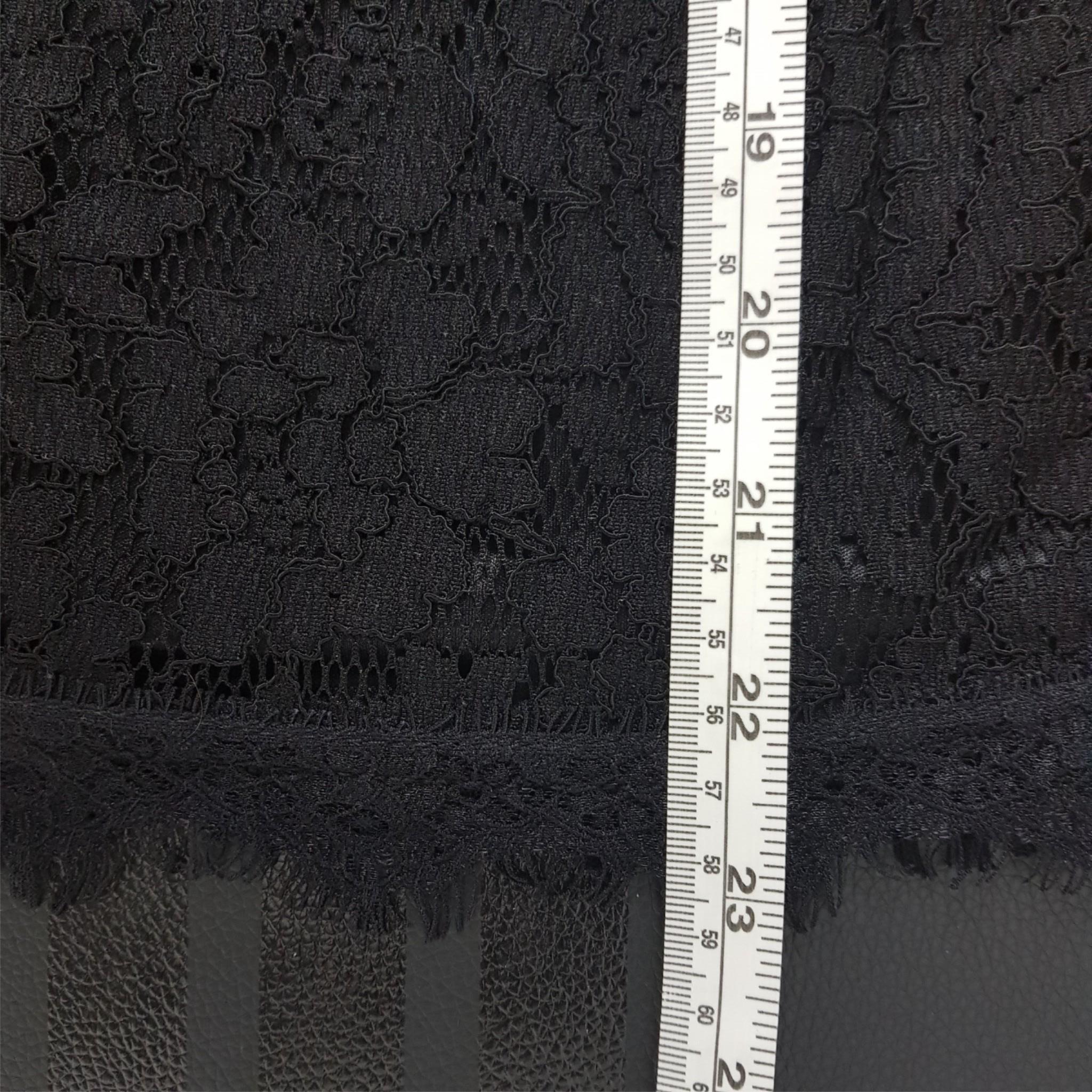 Forcast Black Lace Shiny Diamante Floral Sleeveless Blouse Top Size 4 XXS Petite
