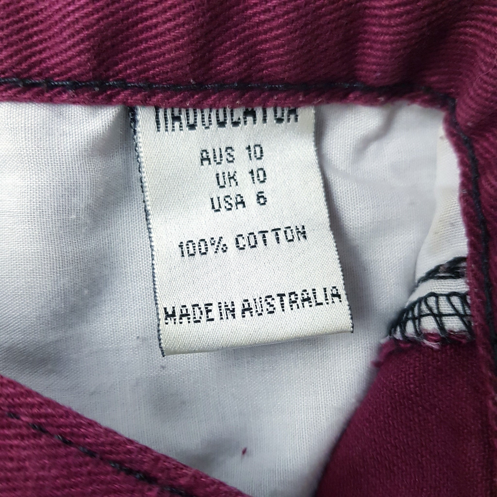 Provocator Relaxed Burgundy Red Maroon Raw Hem High Waist Denim Shorts Size 10 M