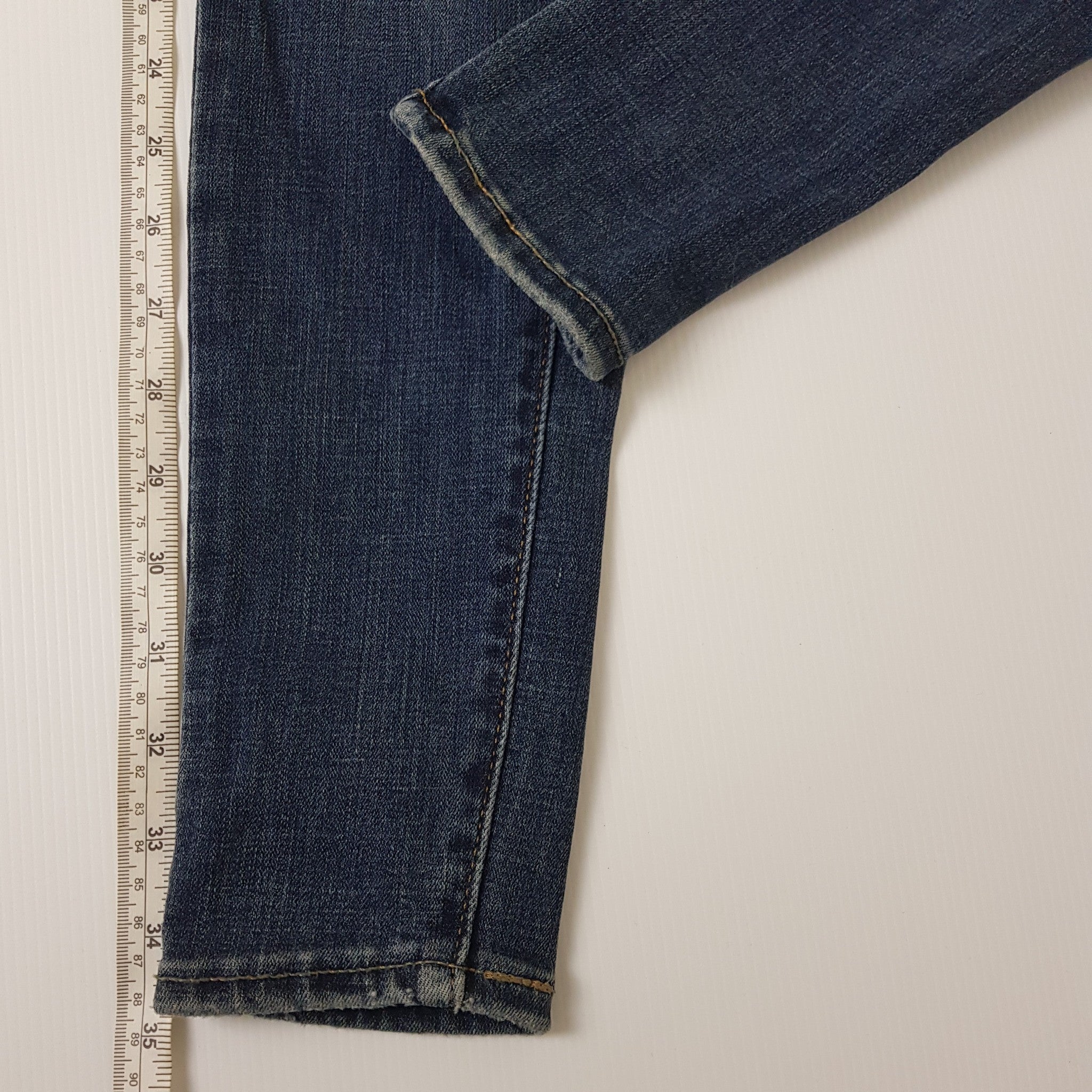 Levi's 710 W25 Super Skinny Denim Jeans Petite Teens Mid-Blue Wash Distressed