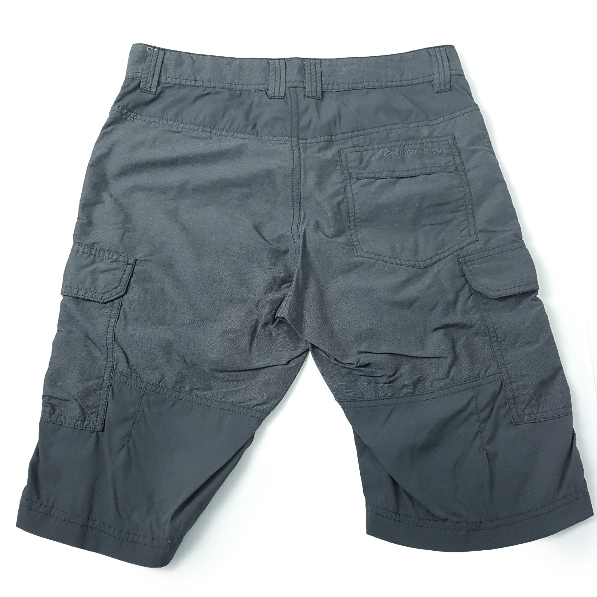 Kathmandu Unisex Adults Mens Womens Casual Dark Grey Shorts Cargo Waist XS 79cm