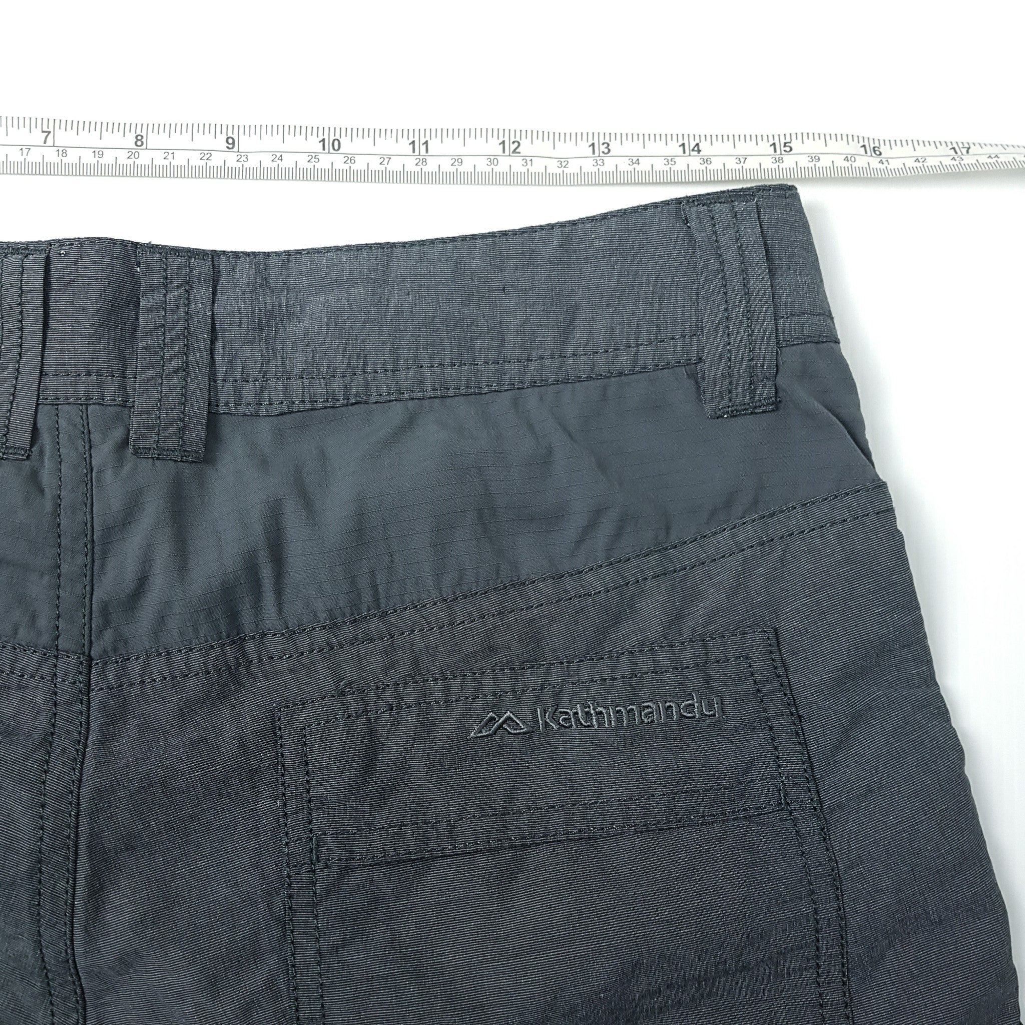 Kathmandu Unisex Adults Mens Womens Casual Dark Grey Shorts Cargo Waist XS 79cm
