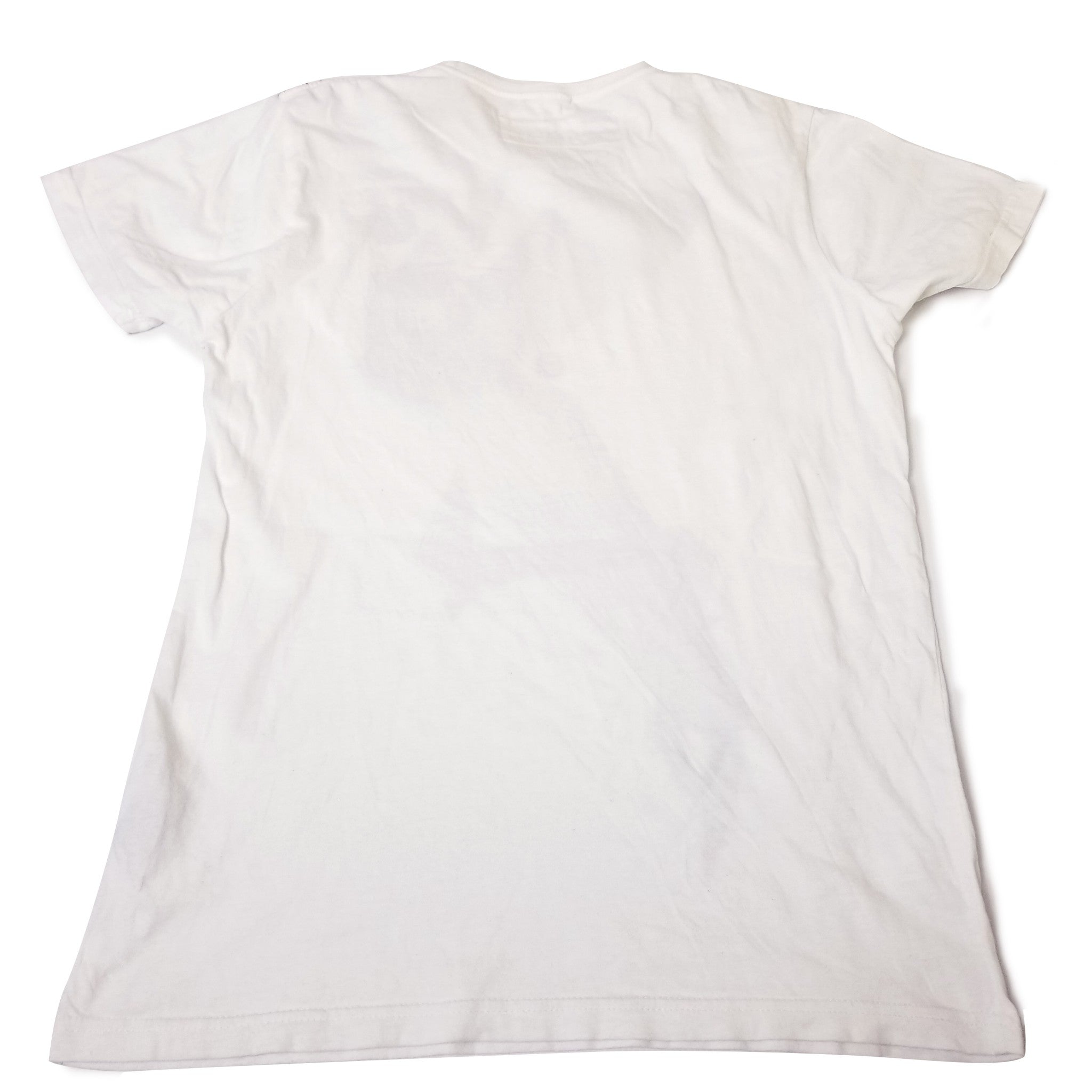 Basic White Short Sleeve Men's Casual T-Shirt Top Pullover Crew Neck Size Small