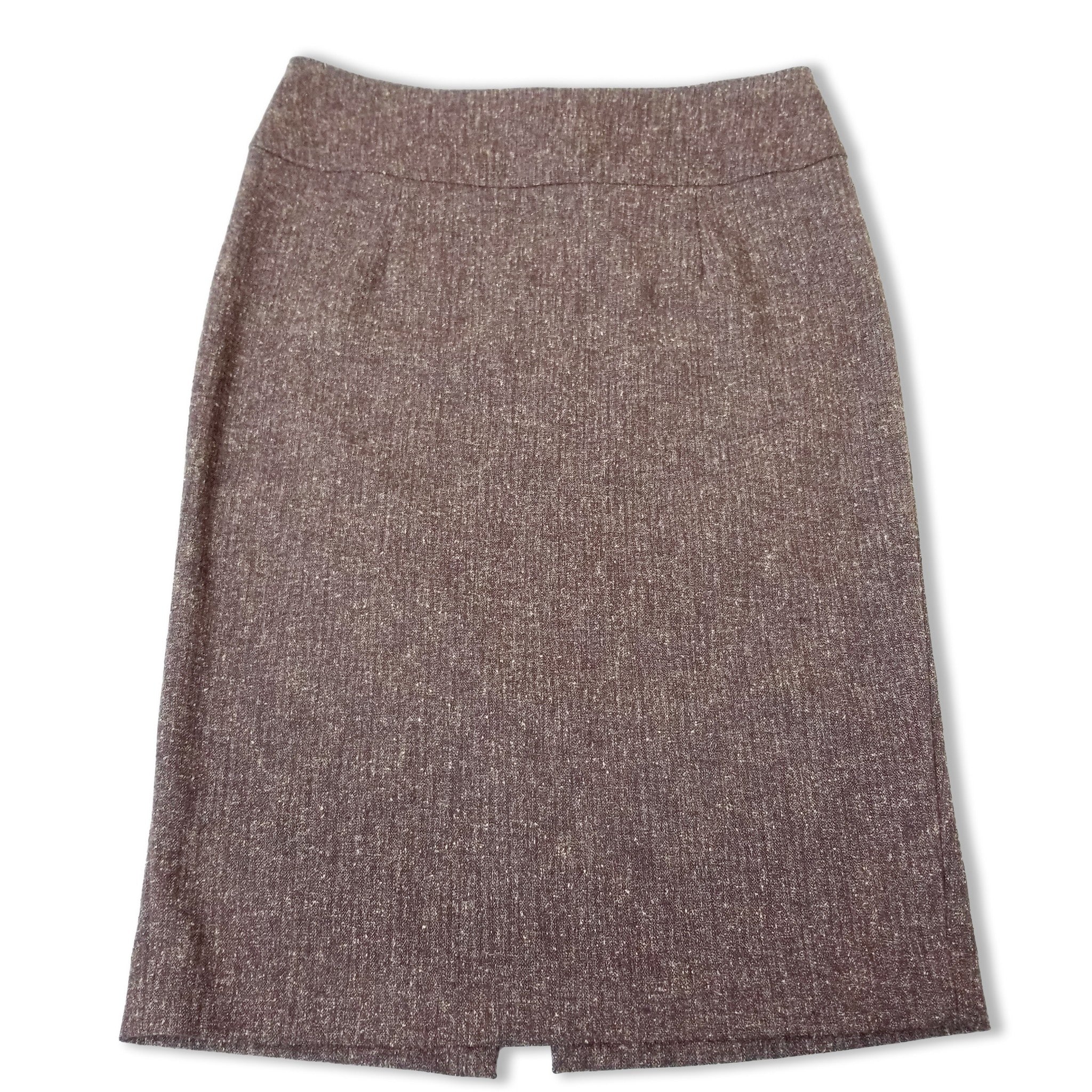 Diana Ferrari Women's Tweed Pencil Skirt 8 S Brown Workwear Officewear Business