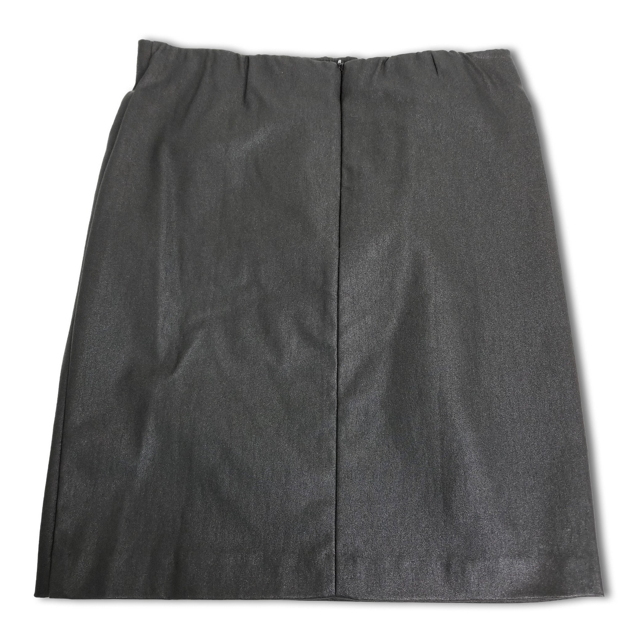 Willa Black Shiny Mini Straight Pencil Skirt 8 Sexy Party Glam Stretch Ruched S
