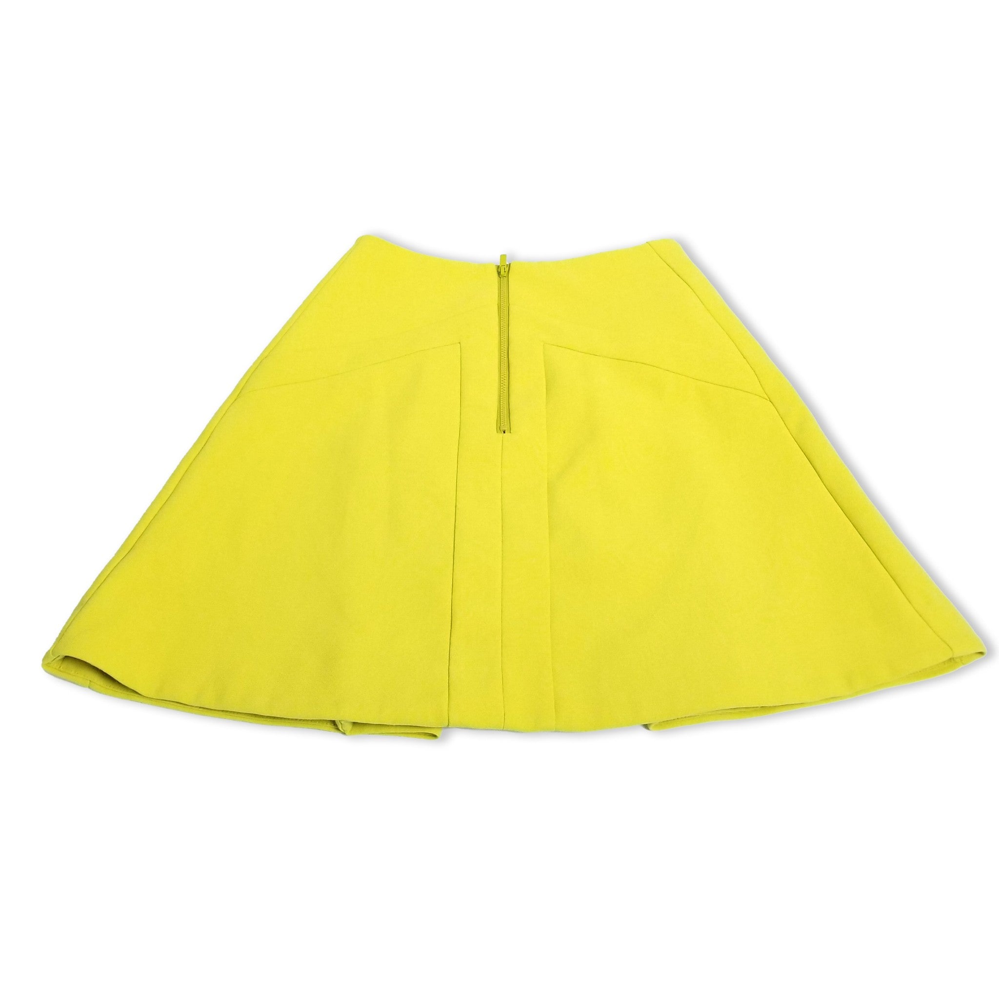 Cue Skirt 6 Designer Mustard Yellow Art Deco Funky Bright Party Work Creative XS
