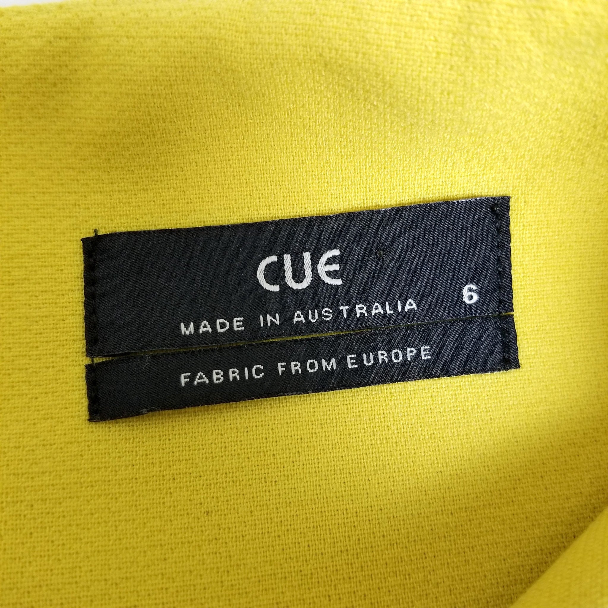 Cue Skirt 6 Designer Mustard Yellow Art Deco Funky Bright Party Work Creative XS