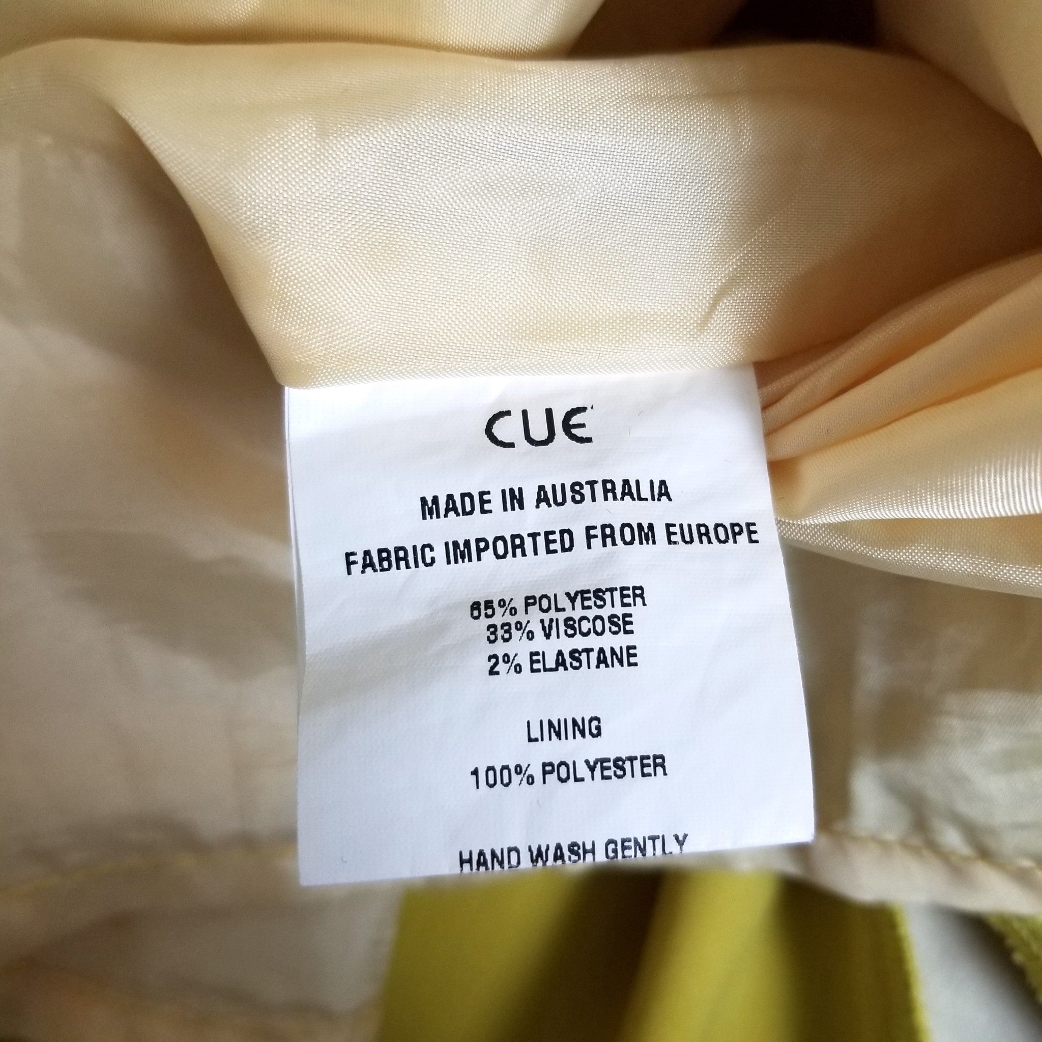 Cue Skirt 6 Designer Mustard Yellow Art Deco Funky Bright Party Work Creative XS