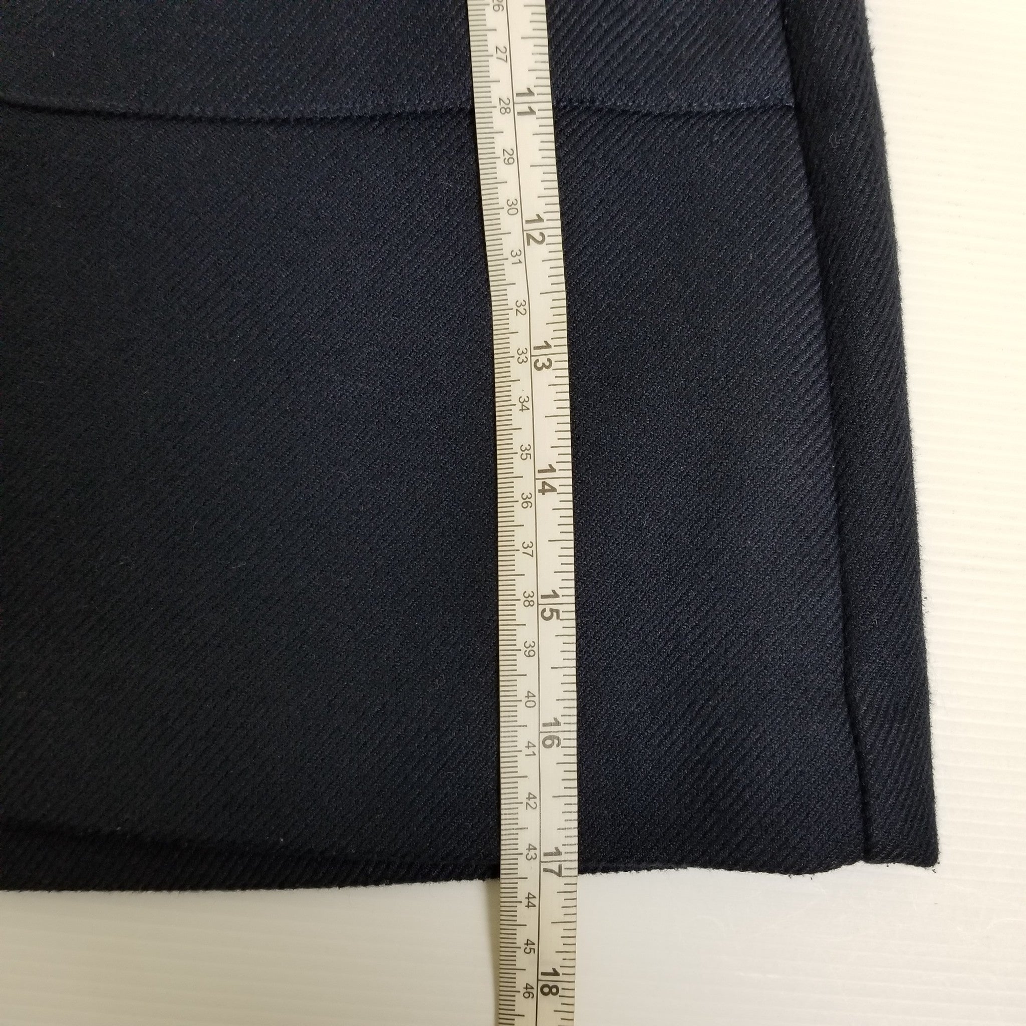 Tokito Women's Blue A-Line Mini Skirt XS 6 Mid Rise Pockets Textured Knit Fitted