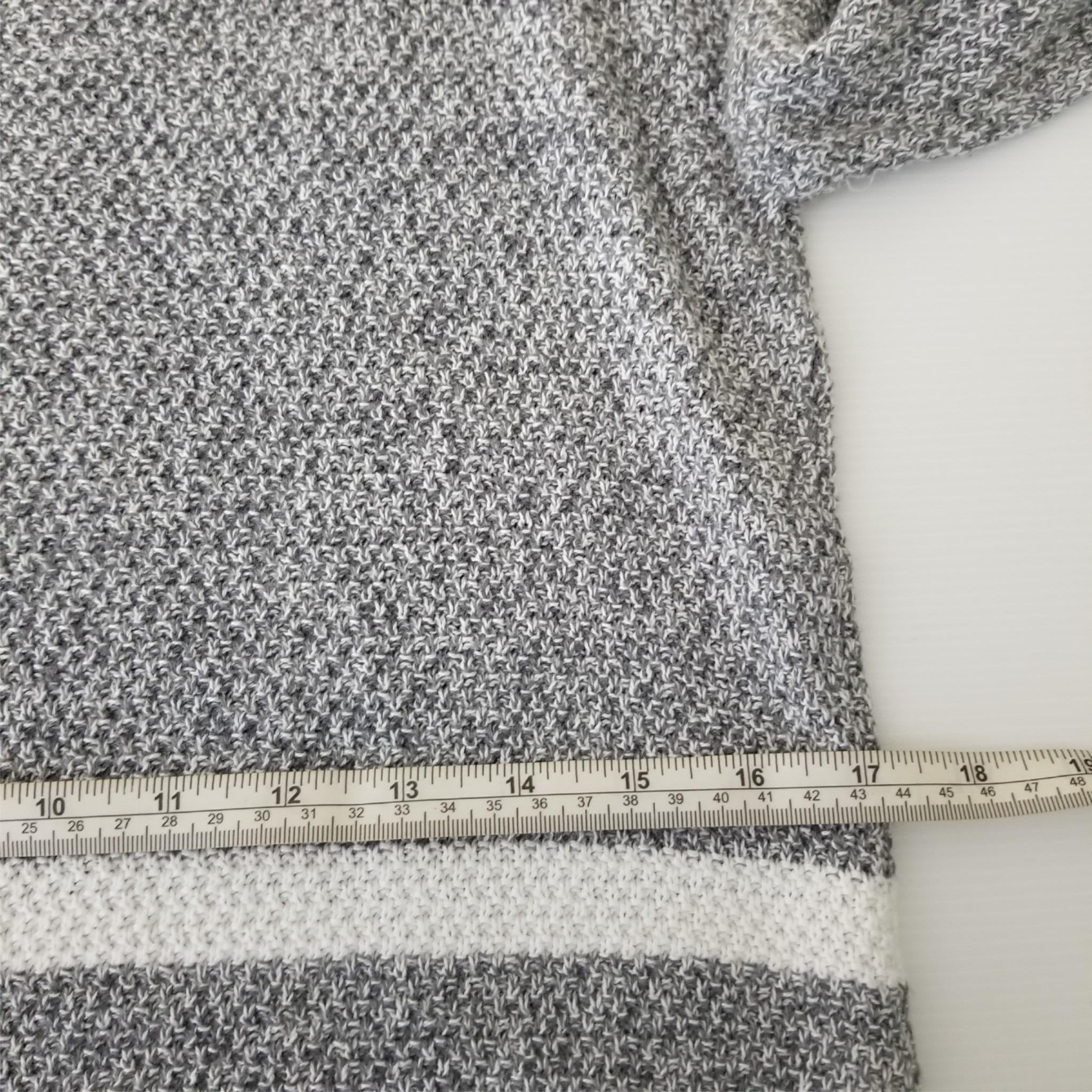 Archy & Co Women's Grey White Striped Knit Jumper Sweater Long Cotton On XS / PP