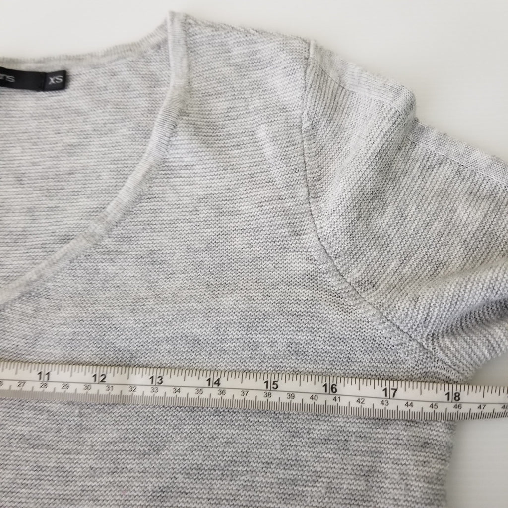 Portmans Womens Grey Merino Wool Knit Long Sleeve Top Jumper Sweater Pullover XS