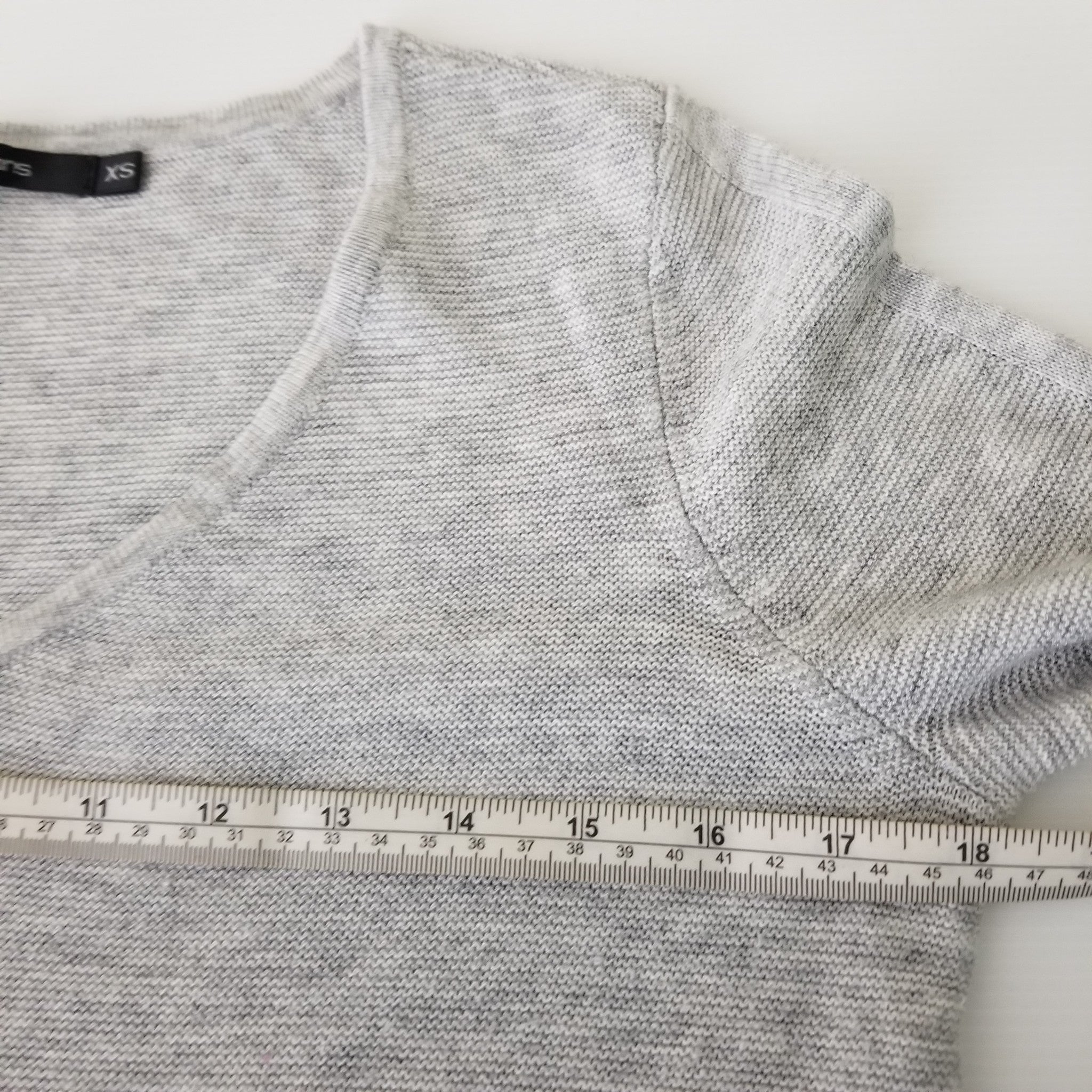 Portmans Womens Grey Merino Wool Knit Long Sleeve Top Jumper Sweater Pullover XS