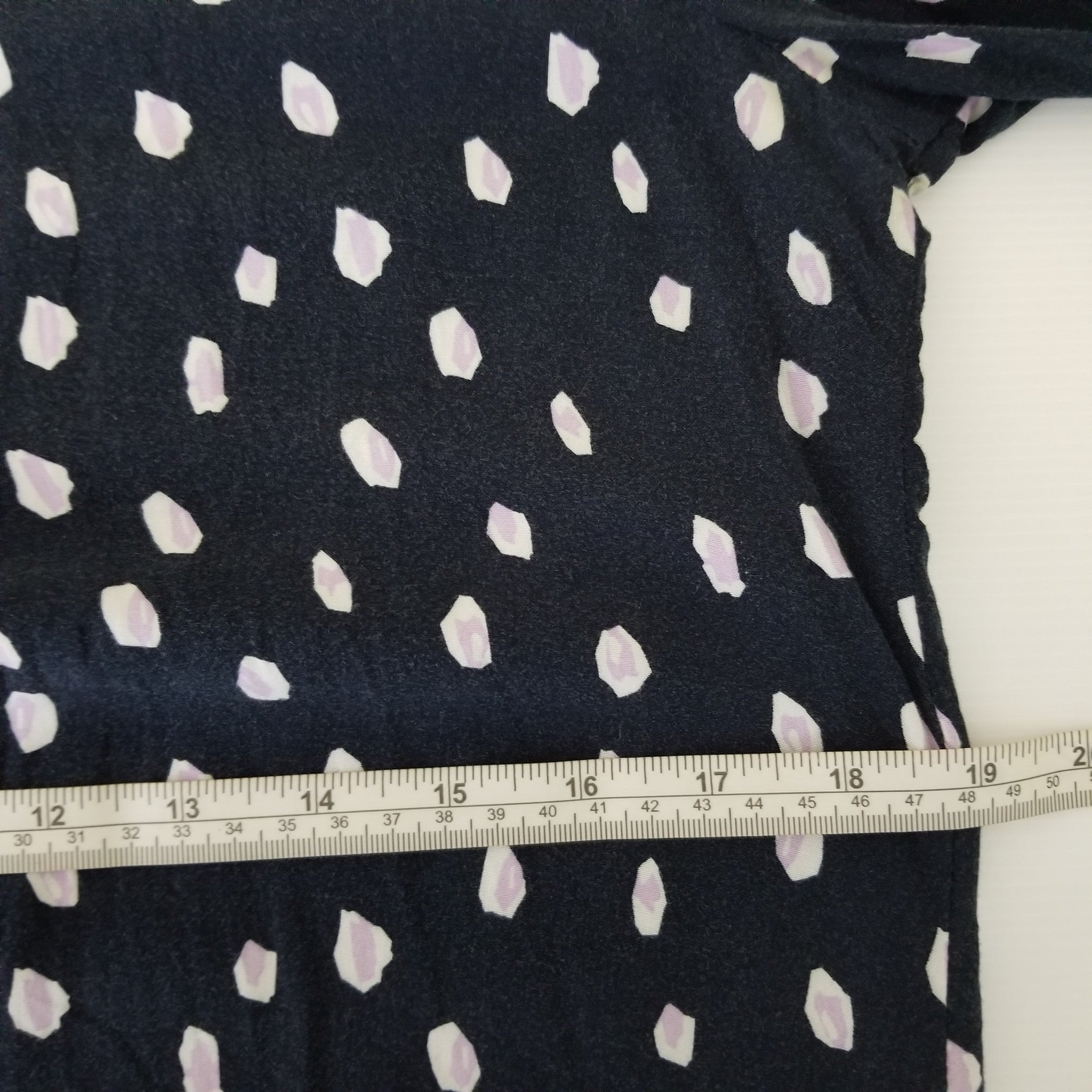 Cotton On Black White Purple Long Sleeve Women's Button Up Blouse Top Sz 8 Small