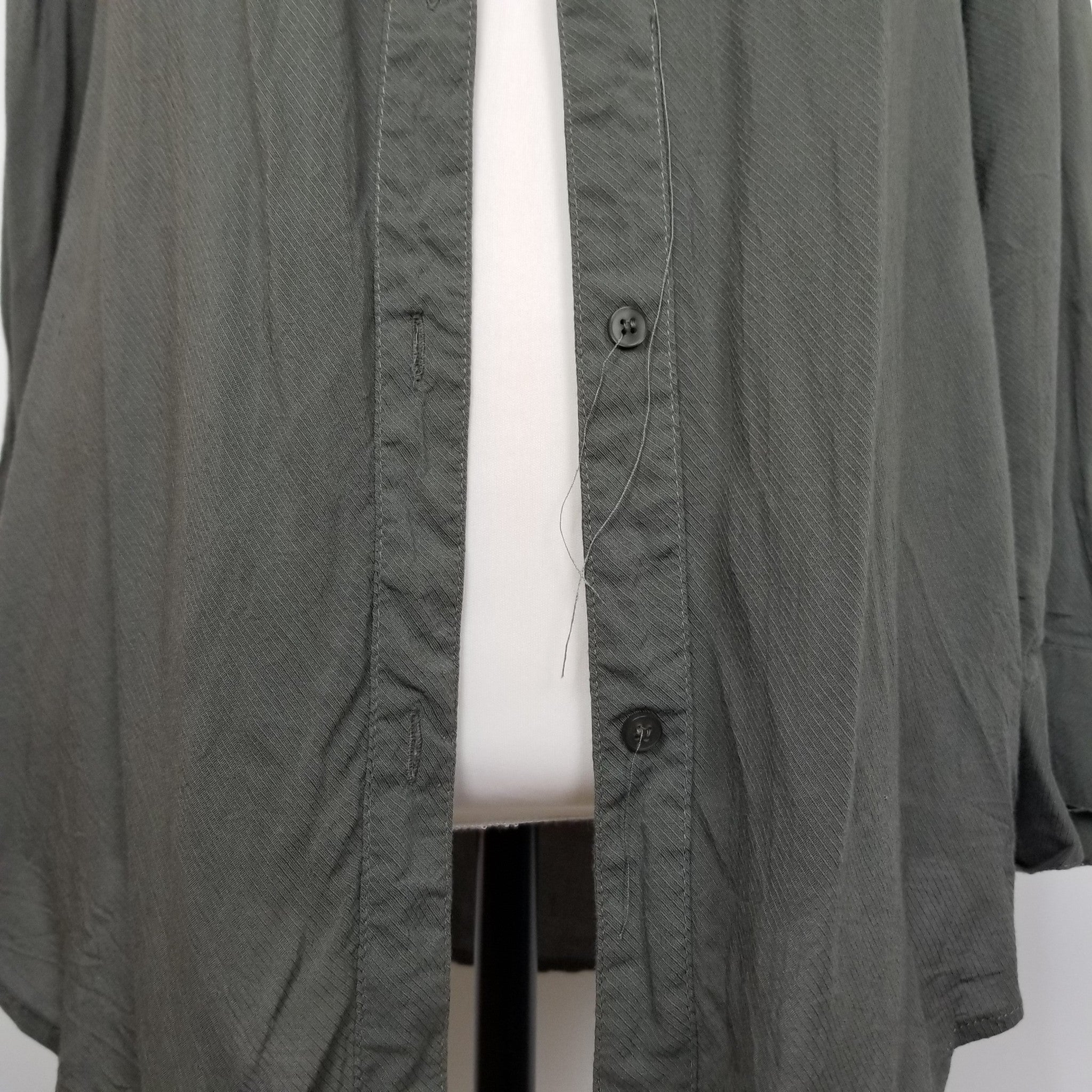 Cotton On Women's Green Collared Button Up Long Sleeve Casual Top Blouse 8 Small