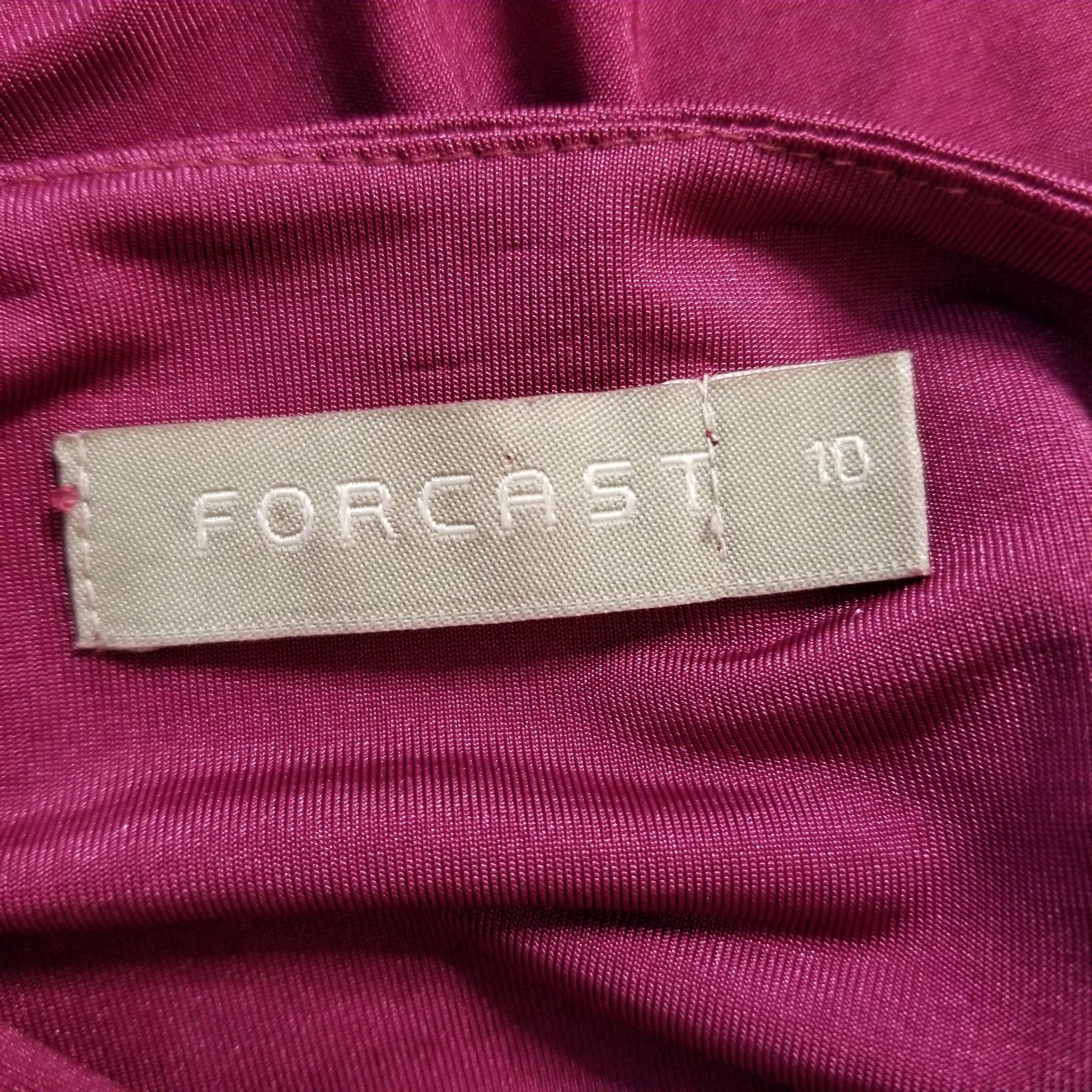 Forcast Women's Purple Ruched Bodycon Dress 10 M Asymmetrical Party Cocktail