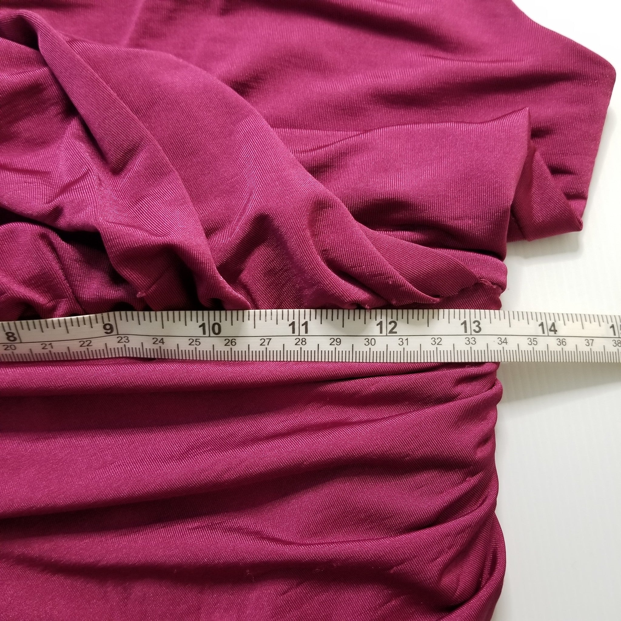 Forcast Women's Purple Ruched Bodycon Dress 10 M Asymmetrical Party Cocktail