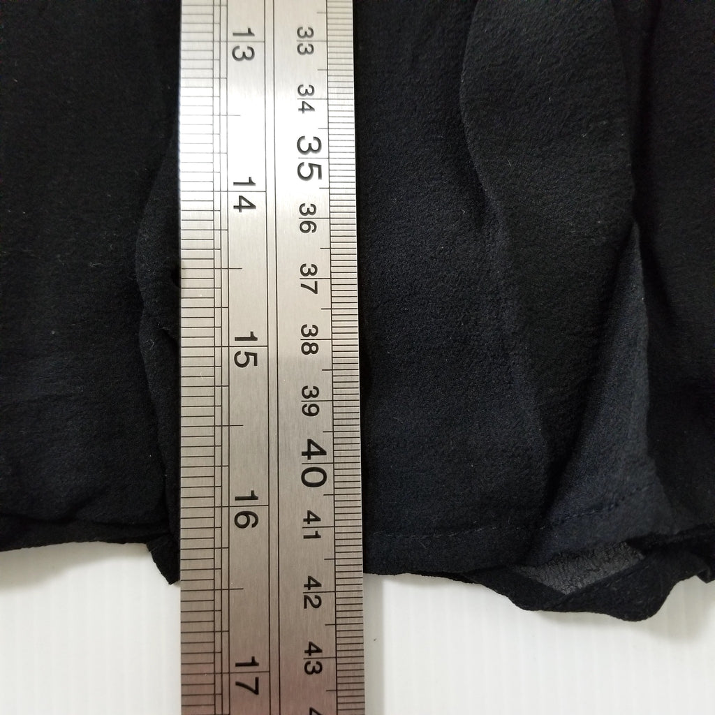 PORTMANS Women's Silk Black Skater A-Line Mini Skirt Fashion Cocktail Party Wear