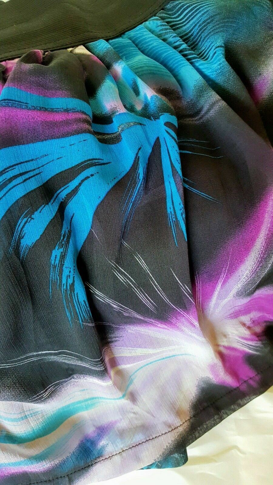 ICE Women's Black Purple Blue Tropical Fashion Sexy Print Cocktail Mini Skirt