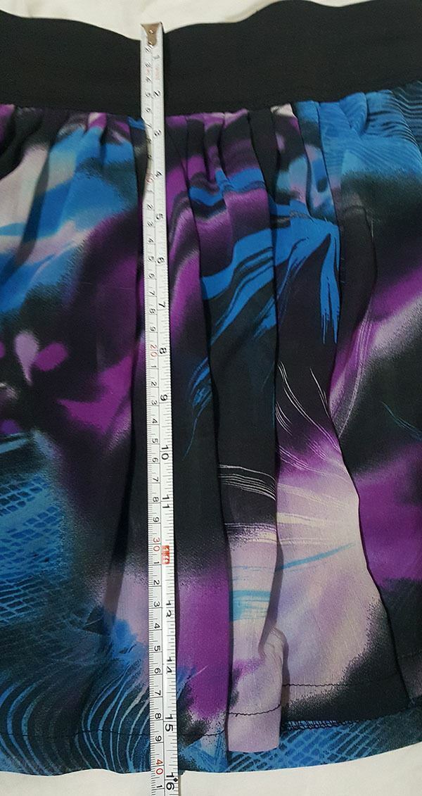 ICE Women's Black Purple Blue Tropical Fashion Sexy Print Cocktail Mini Skirt