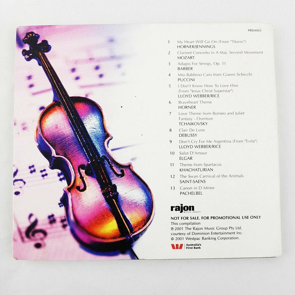 Cinema Classics CD Compilation My Heart Will Go On Canon in D Minor Mozart