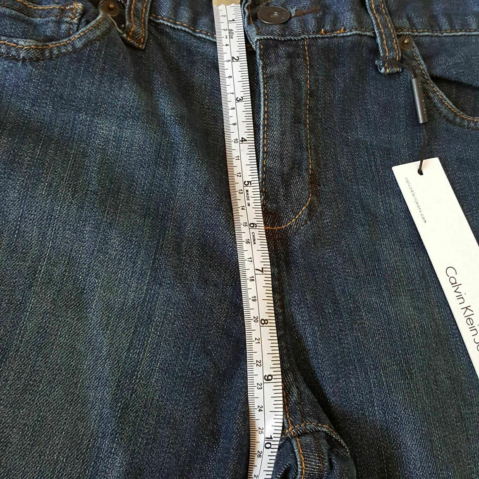 CALVIN KLEIN Womens Fashion Denim Skinny Jeans Sexy Slim Fit Dark Blue Pants New