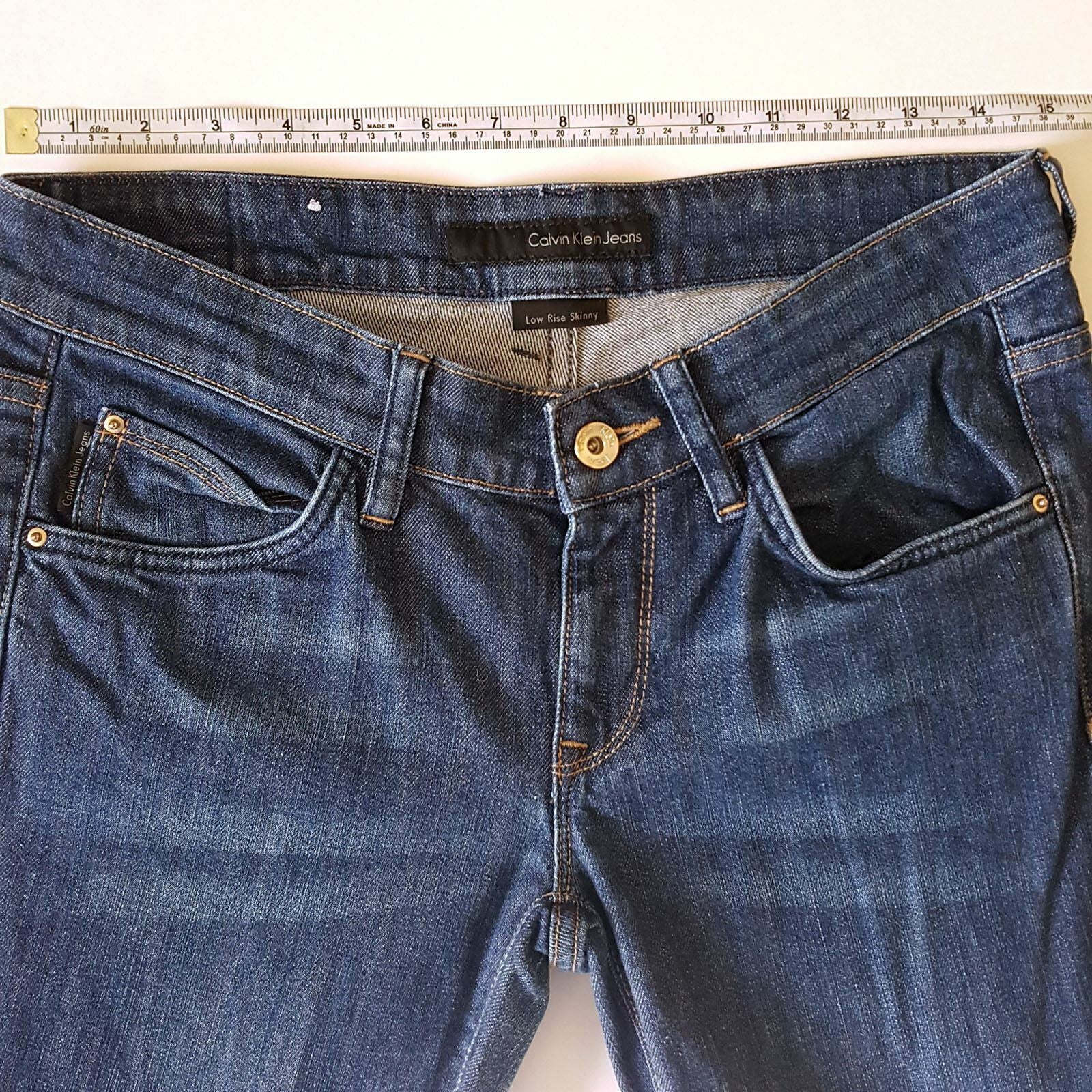 CALVIN KLEIN Women's Cotton Blue Pants Fashion Elegant High Quality Jeans Denim
