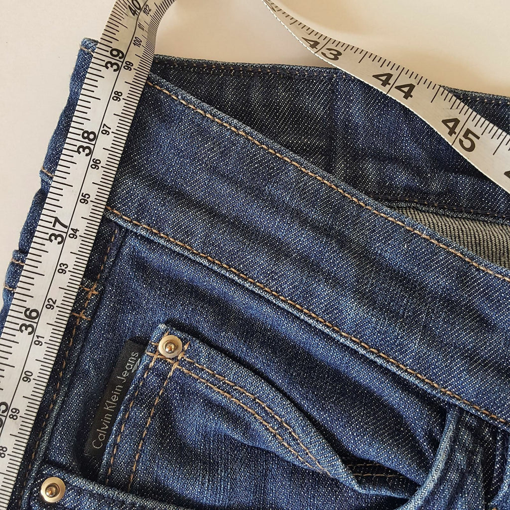 CALVIN KLEIN Women's Cotton Blue Pants Fashion Elegant High Quality Jeans Denim