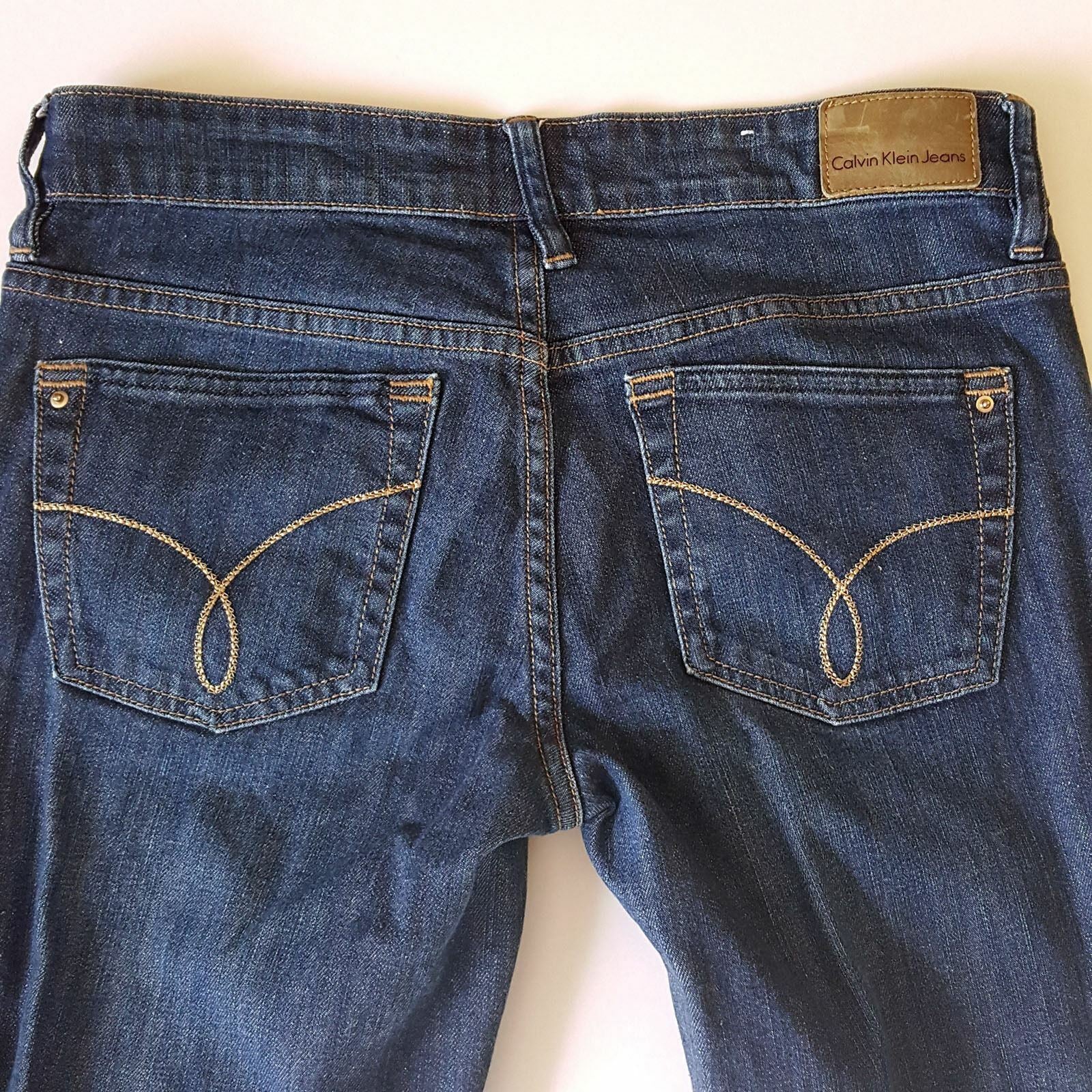 CALVIN KLEIN Women's Cotton Blue Pants Fashion Elegant High Quality Jeans Denim