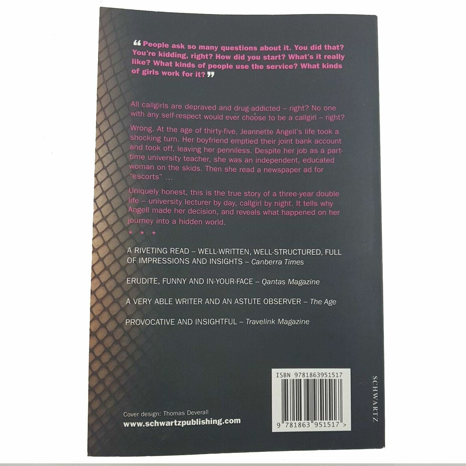 Callgirl: Confessions of a Double Life by Jeanette Angell (Paperback, 2008) Book
