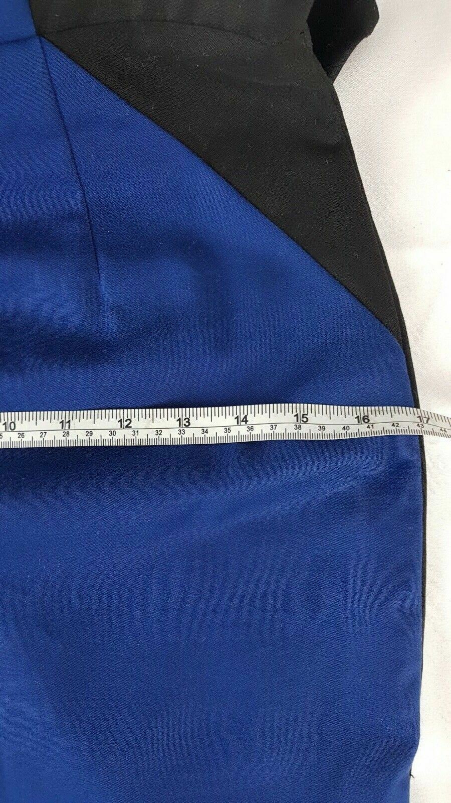 ZARA Black Blue Women's Sheath Dress Capped Sleeve  Ladies Office Work Wear