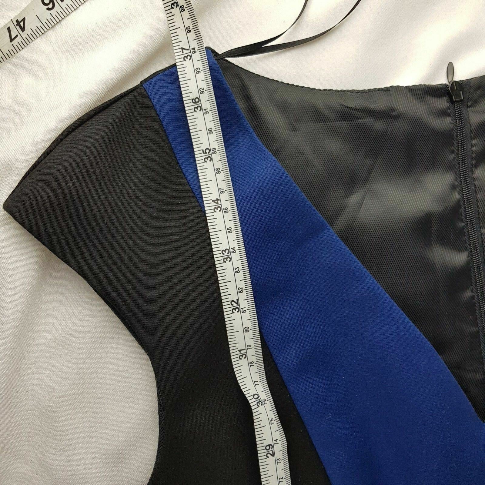 ZARA Black Blue Women's Sheath Dress Capped Sleeve  Ladies Office Work Wear