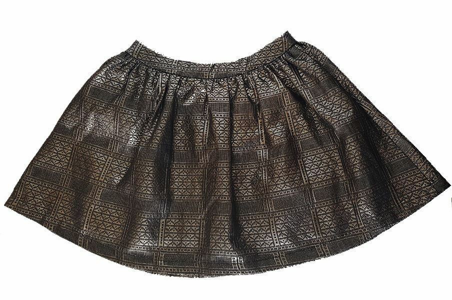 TOPSHOP Womens Gold Black Metallic Sexy Cocktail Puffy Bubble Fashion Mini Skirt