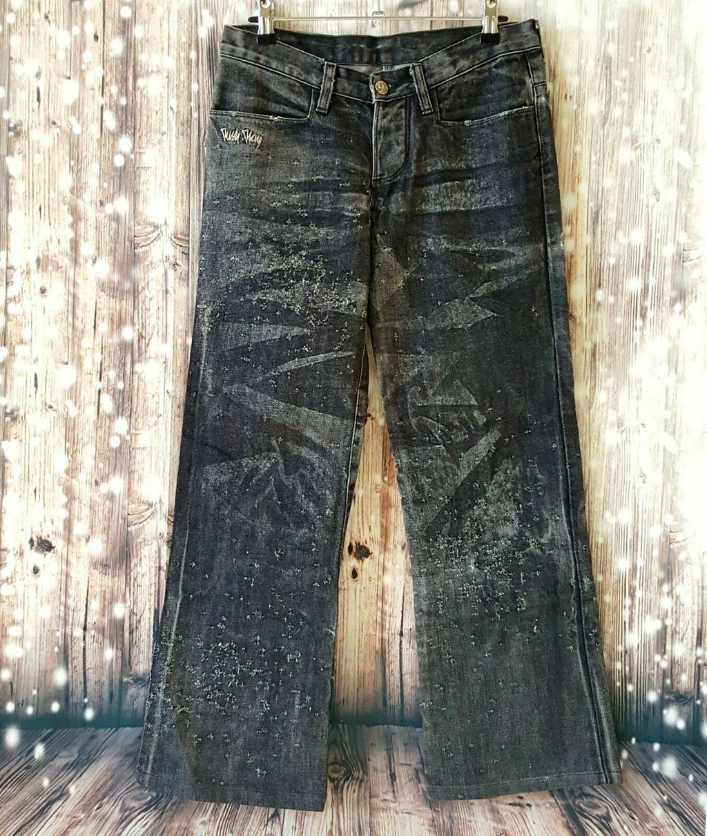 Women Dark Grey Cotton Pants Fashion Elastic Relaxed Fit Denim Jeans Casual Wear