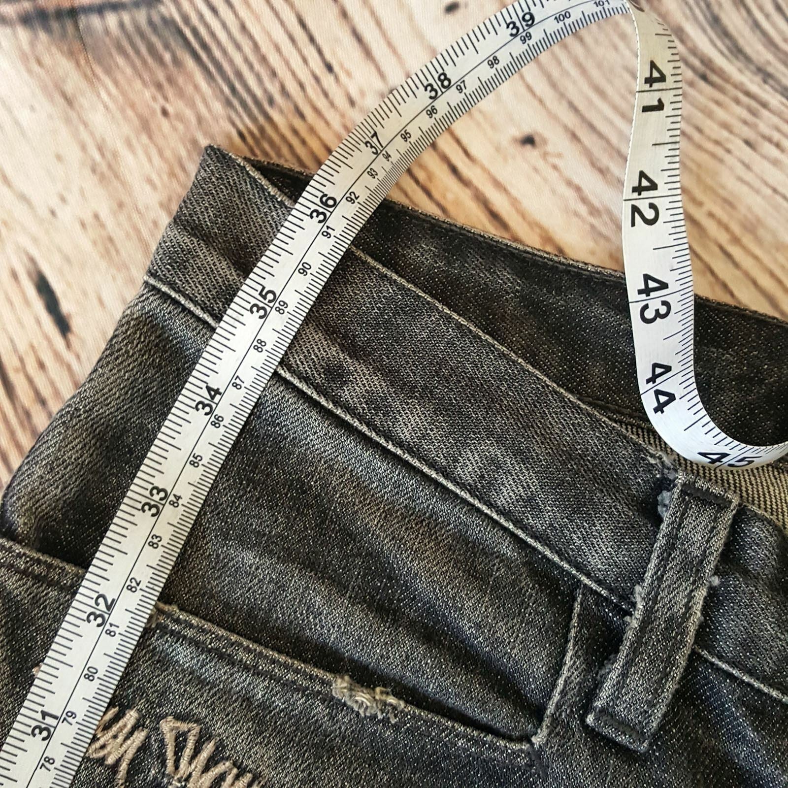 Women Dark Grey Cotton Pants Fashion Elastic Relaxed Fit Denim Jeans Casual Wear