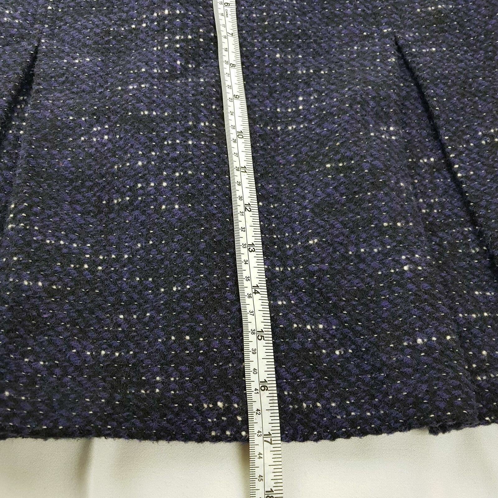 PORTMANS Womens Pleated Knit Knee-length Skirt Sexy Dark Purple Work Casual Wear