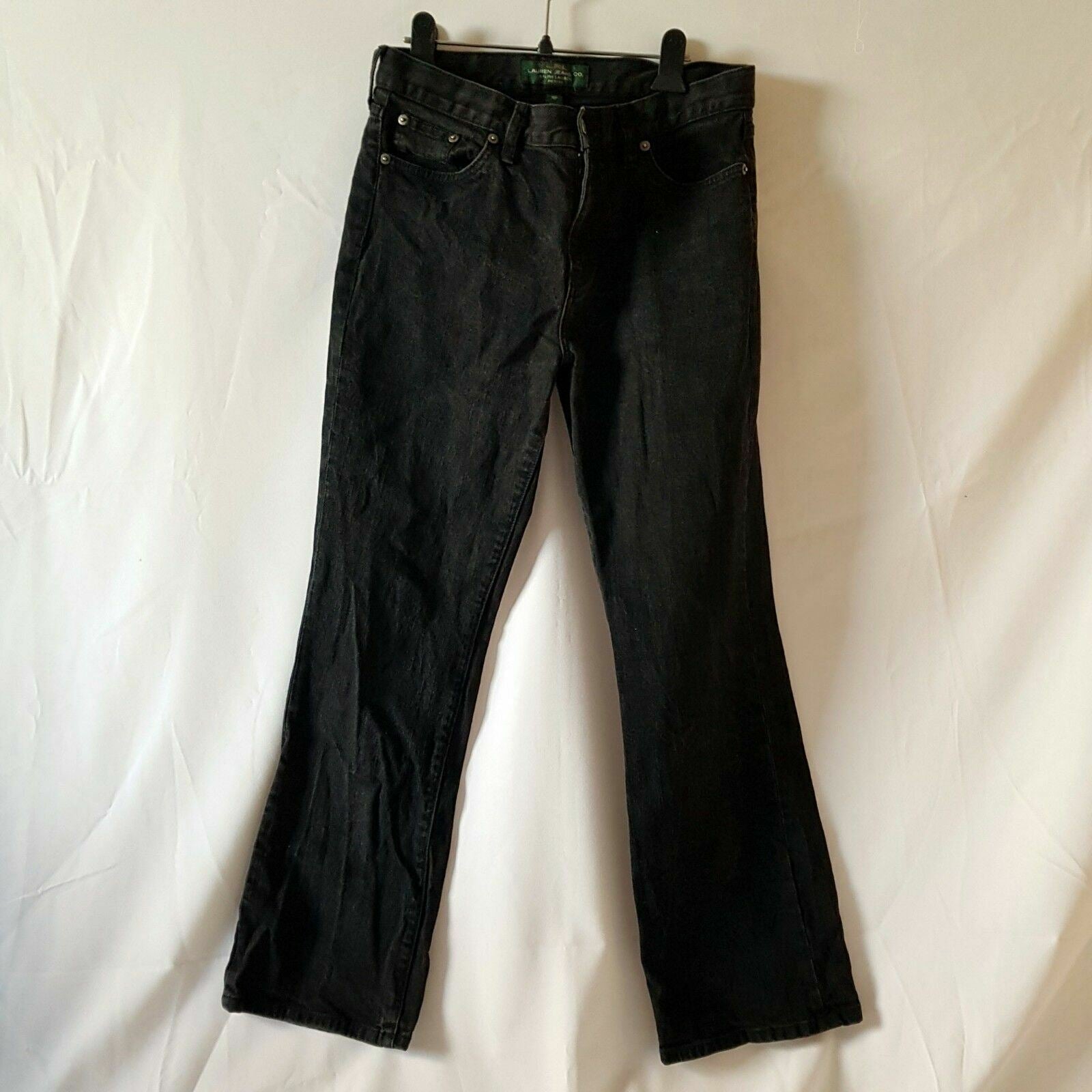 RALPH LAUREN LRL JEANS CO. Womens Black Slim Fit Cotton Denim Jeans Petite Pants