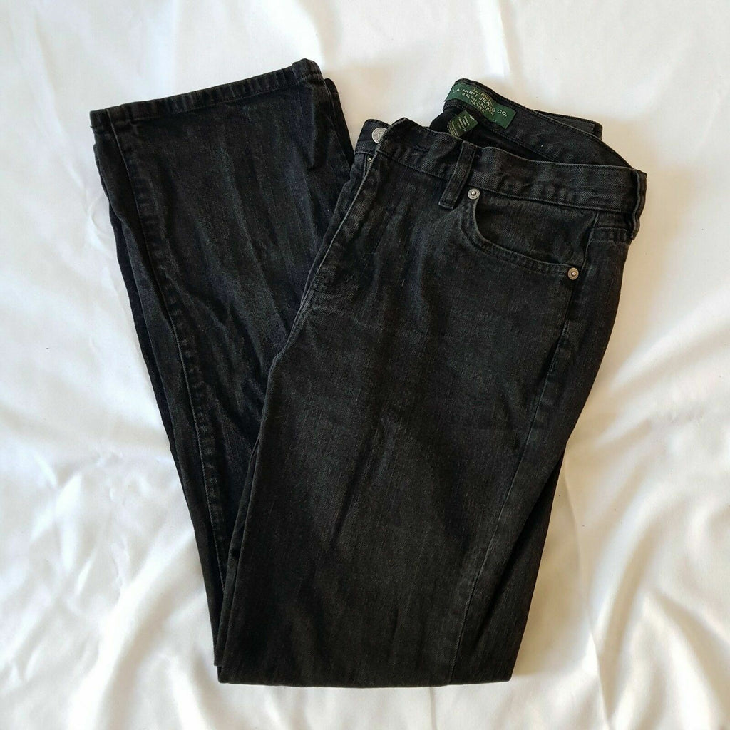 RALPH LAUREN LRL JEANS CO. Womens Black Slim Fit Cotton Denim Jeans Petite Pants
