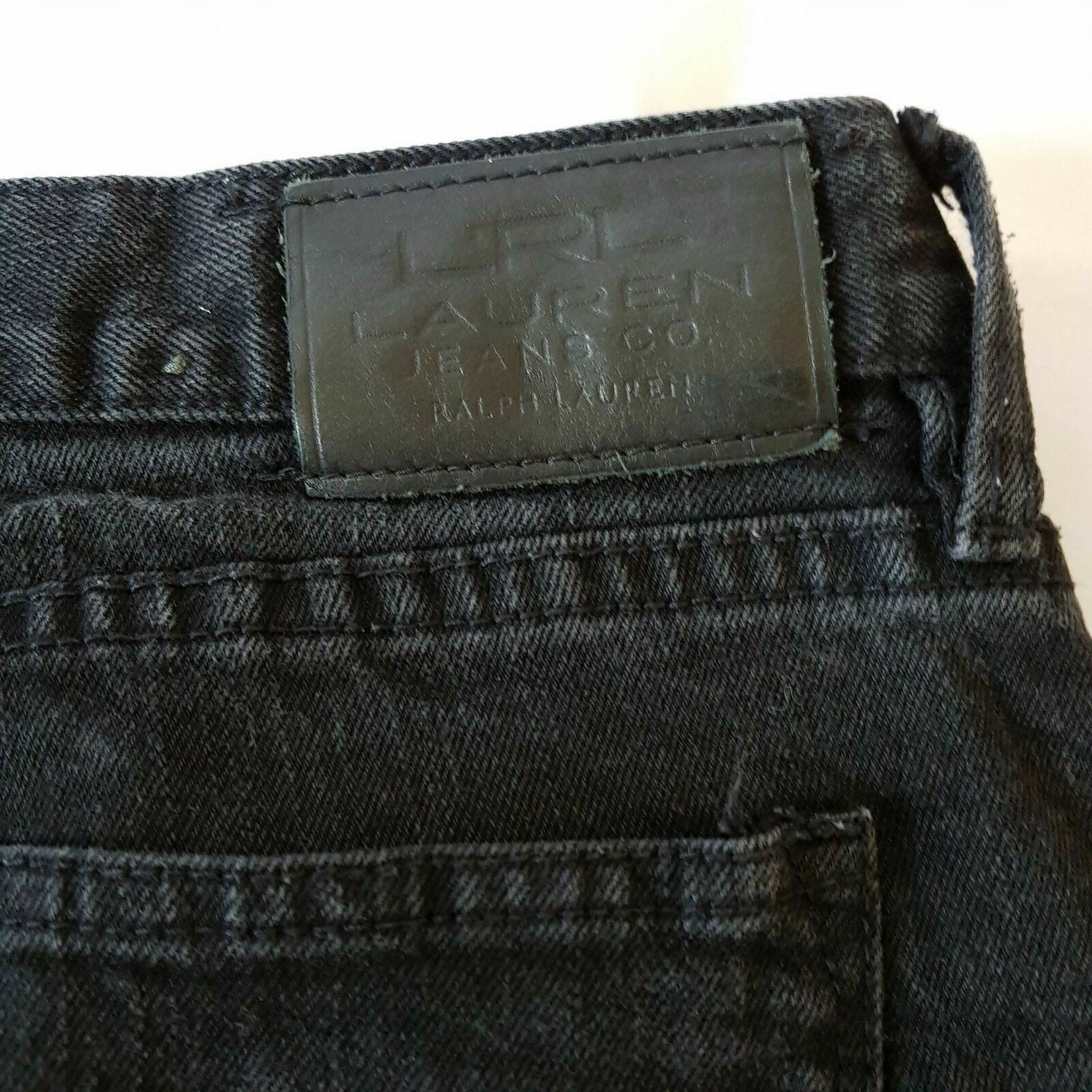 RALPH LAUREN LRL JEANS CO. Womens Black Slim Fit Cotton Denim Jeans Petite Pants