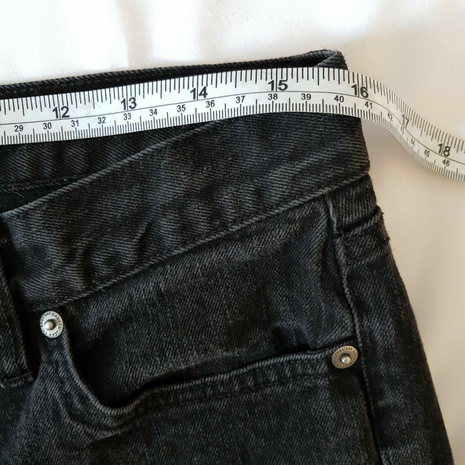RALPH LAUREN LRL JEANS CO. Womens Black Slim Fit Cotton Denim Jeans Petite Pants