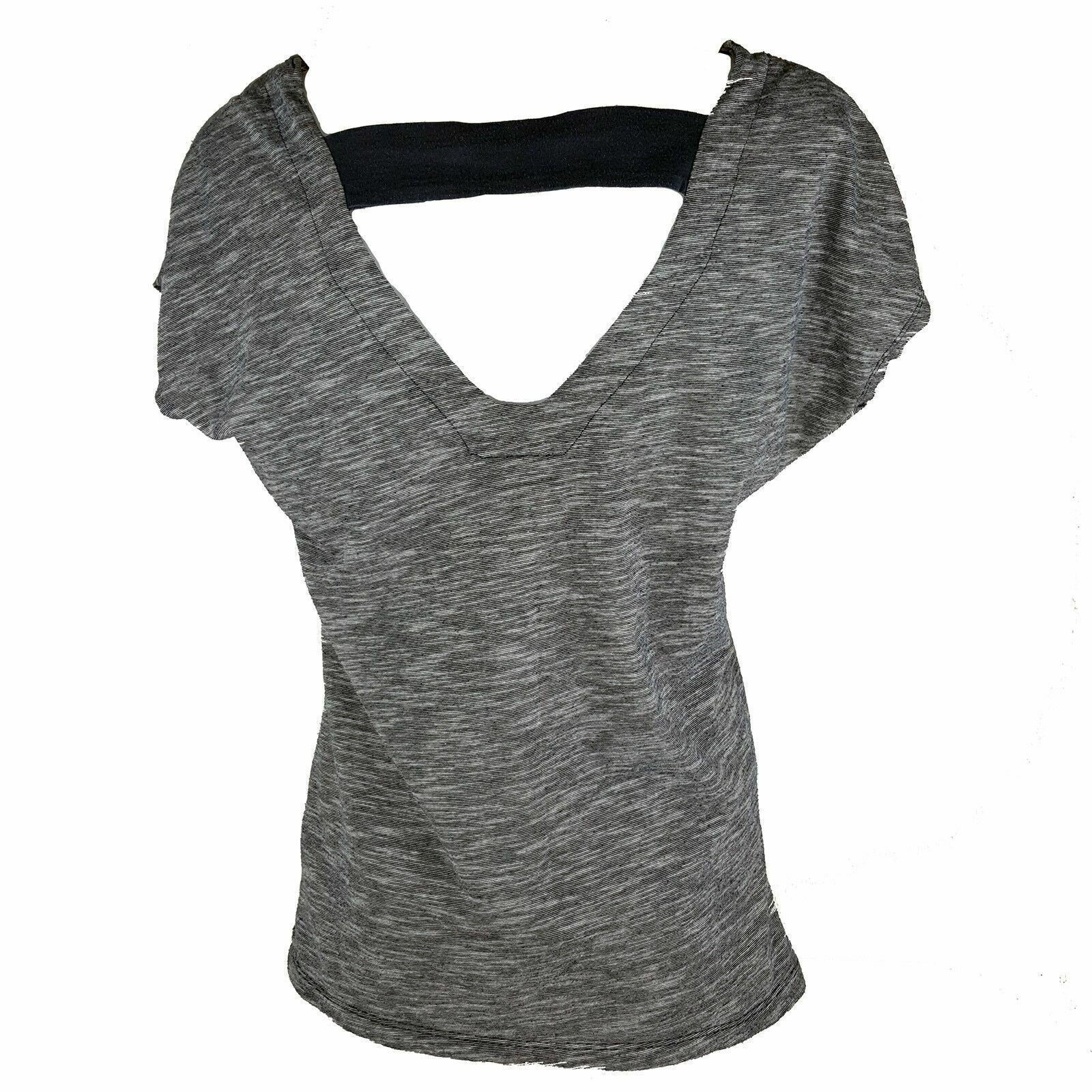 JEANSWEST Women's Fashion Samsara Print T-Shirt Blue Grey Active Wear Shirt NEW