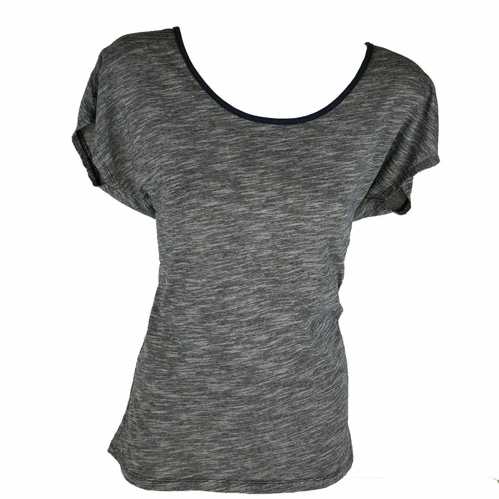 JEANSWEST Women's Fashion Samsara Print T-Shirt Blue Grey Active Wear Shirt NEW