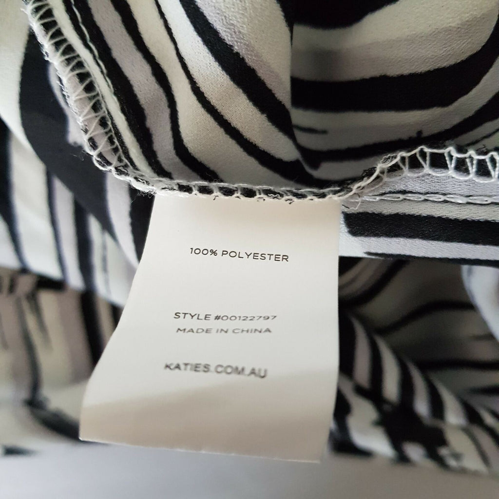 KATIES Story K Artisan Chic Women's V-Neck Maxi Dress Black White Floral Stripe