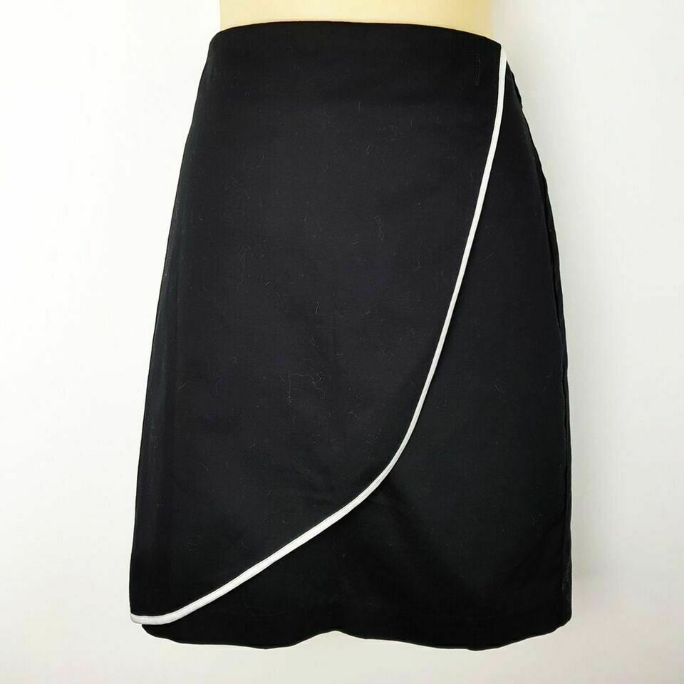 REVIEW Black A-Line Midi Women's Work Skirt Ladies Business Office Wear Cotton