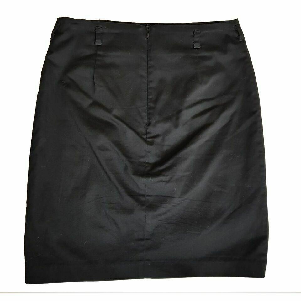 REVIEW Black A-Line Midi Women's Work Skirt Ladies Business Office Wear Cotton